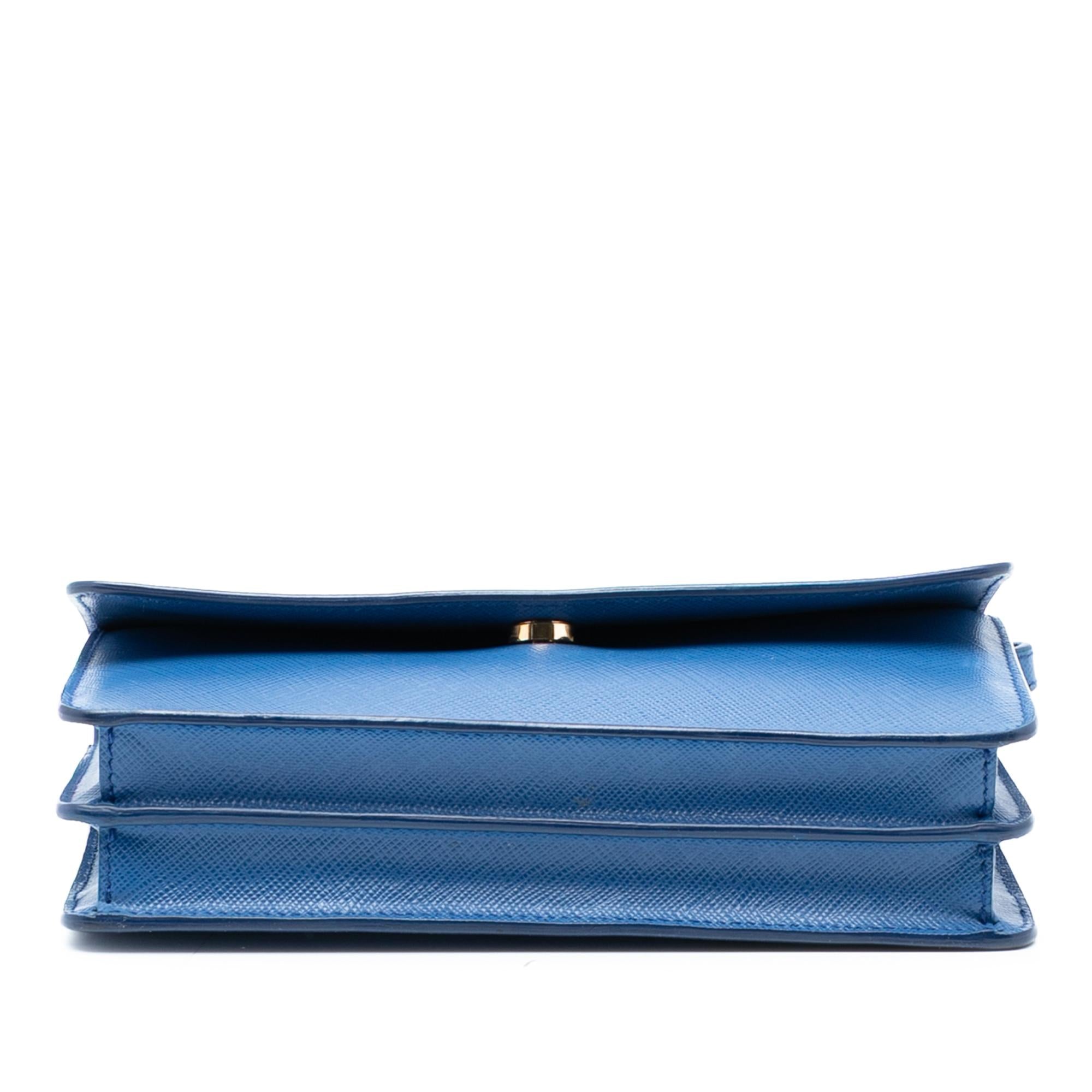 Prada Saffiano Wallet on Strap