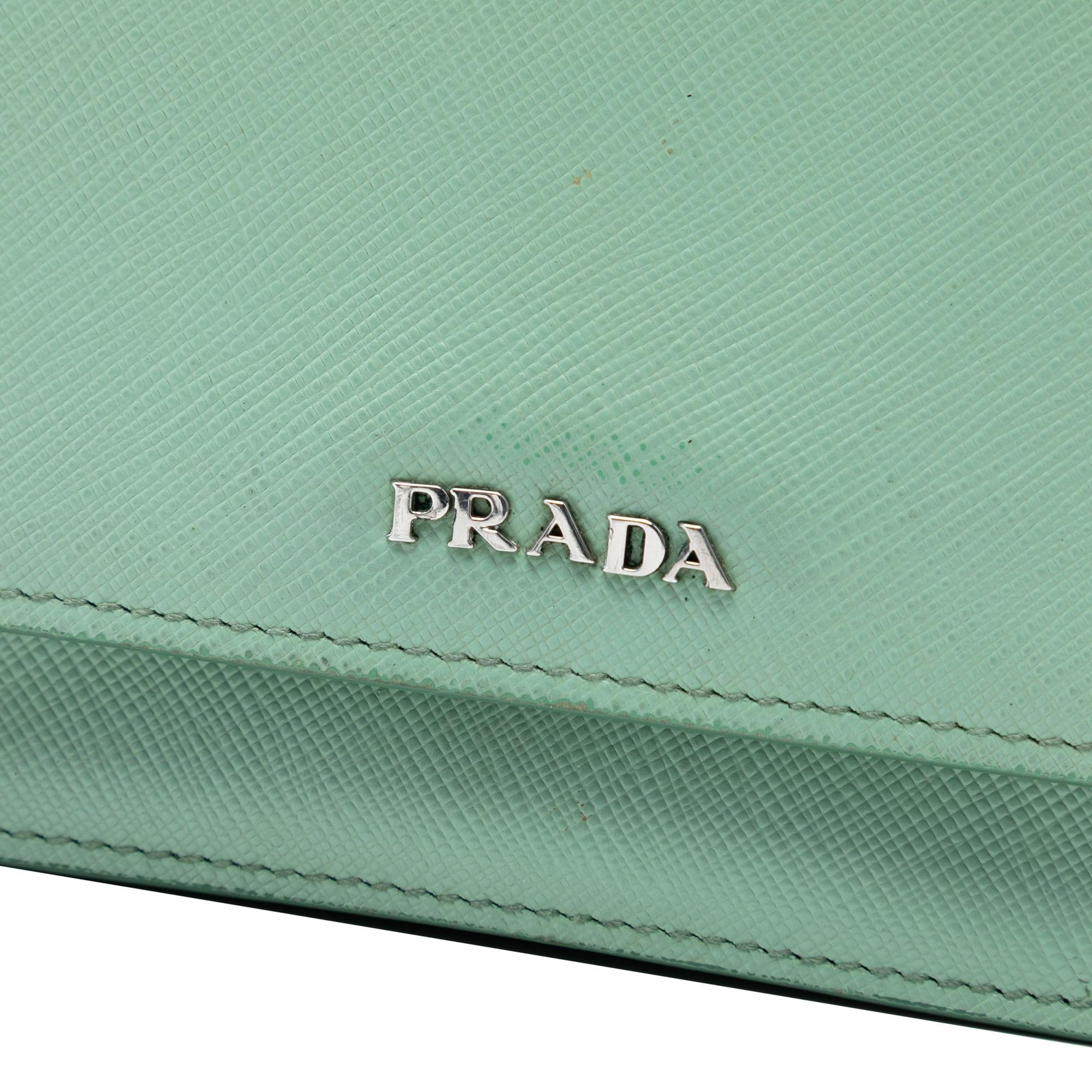 Prada Saffiano Wallet on Strap