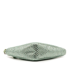 Prada Satin Crystal Embellished Triangle Pouch