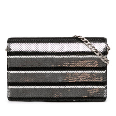 Prada Sequin Embellished Baia Chain Flap