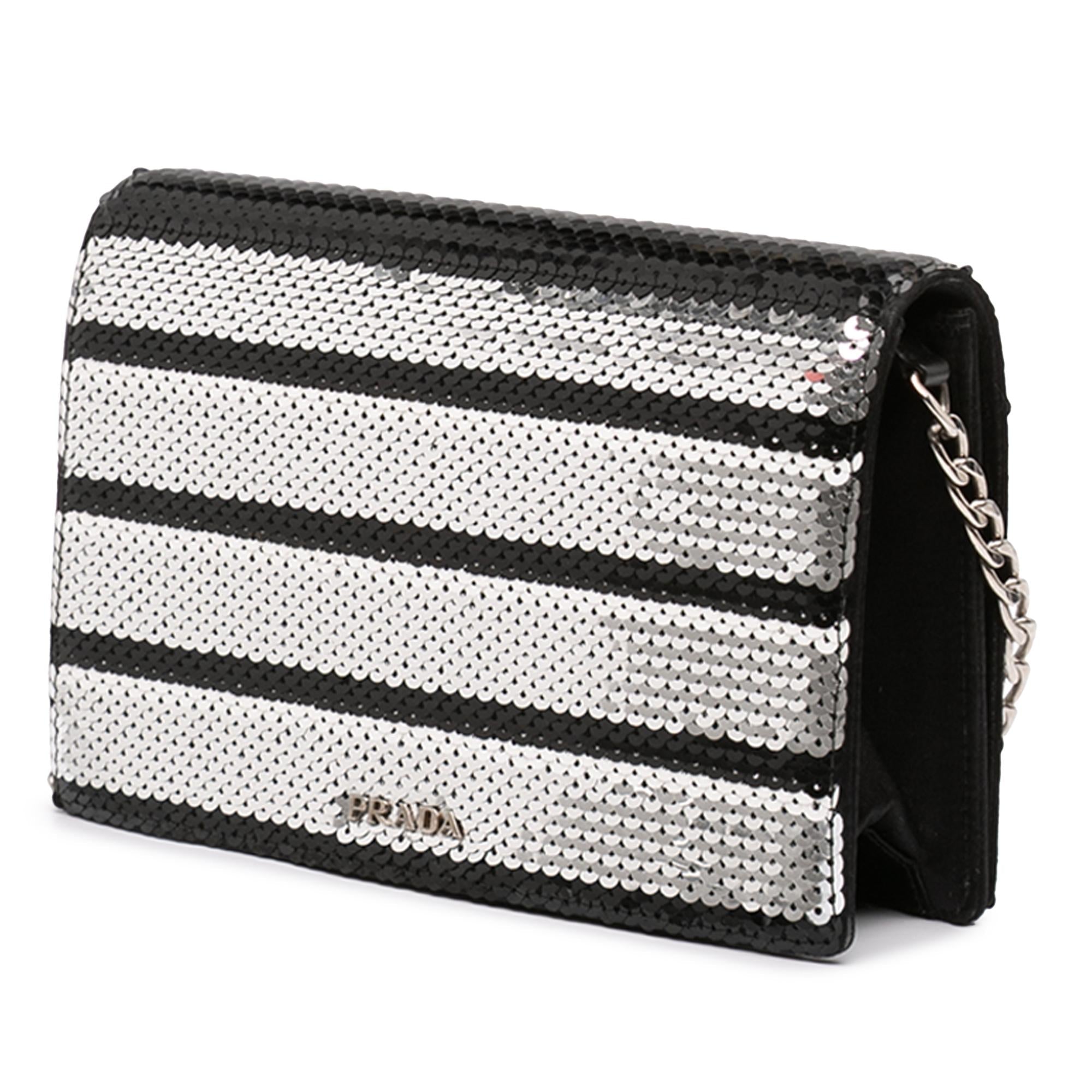 Prada Sequin Embellished Baia Chain Flap