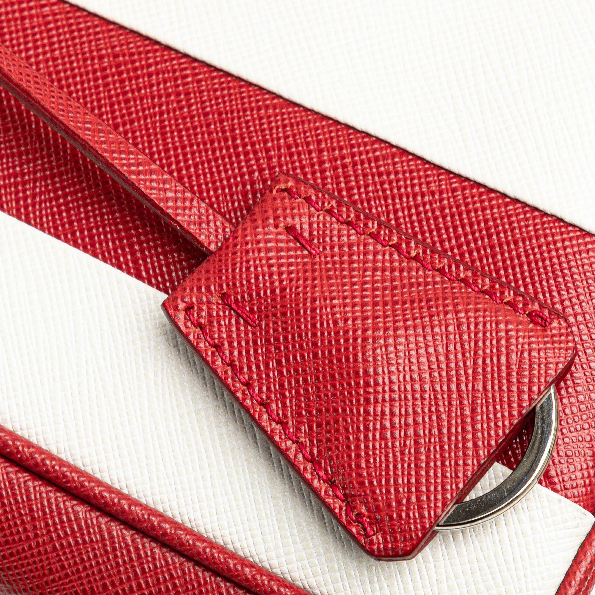 Prada Small Bicolor Saffiano Galleria Double Zip Satchel