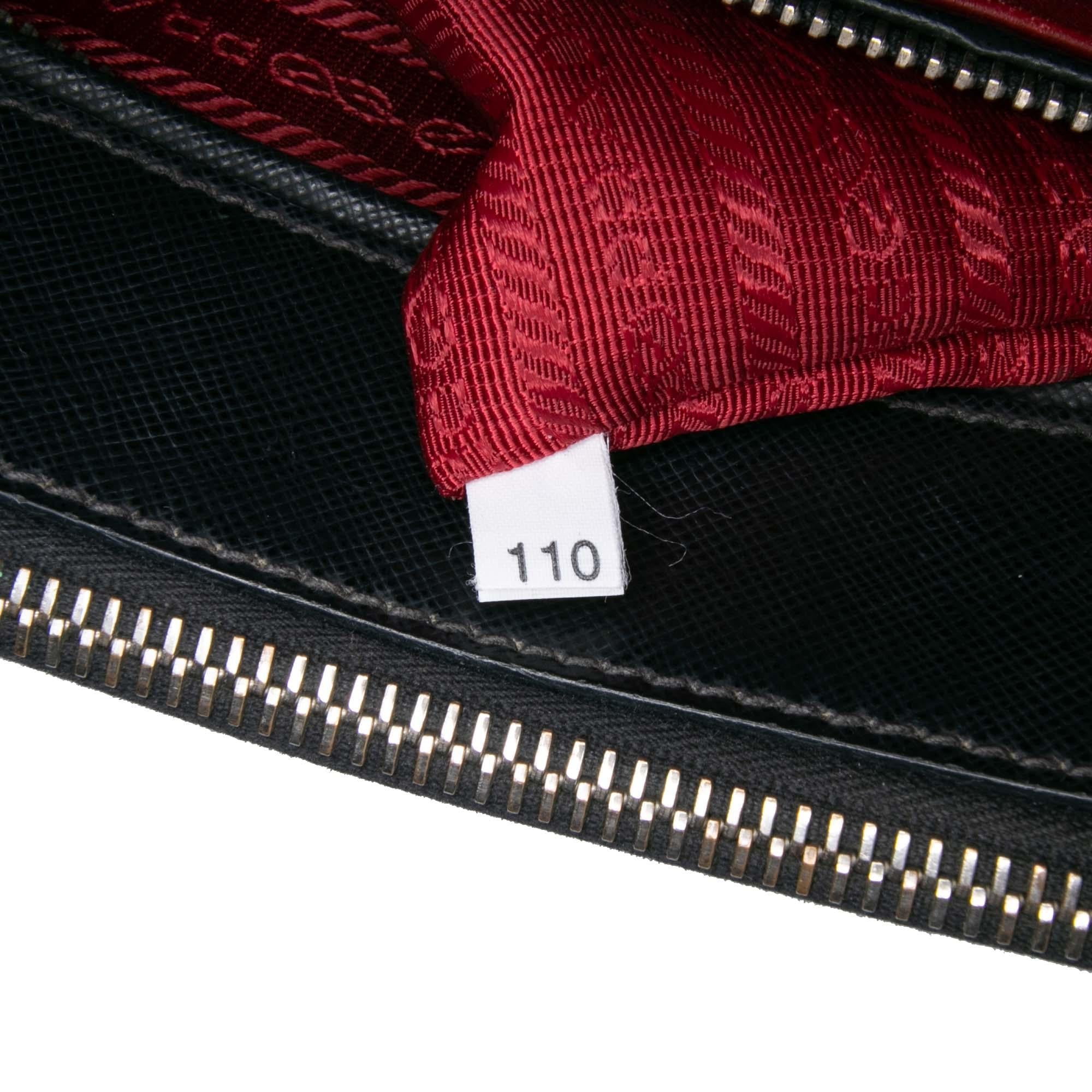 Prada Small Bicolor Saffiano Lux Galleria Double Zip Satchel