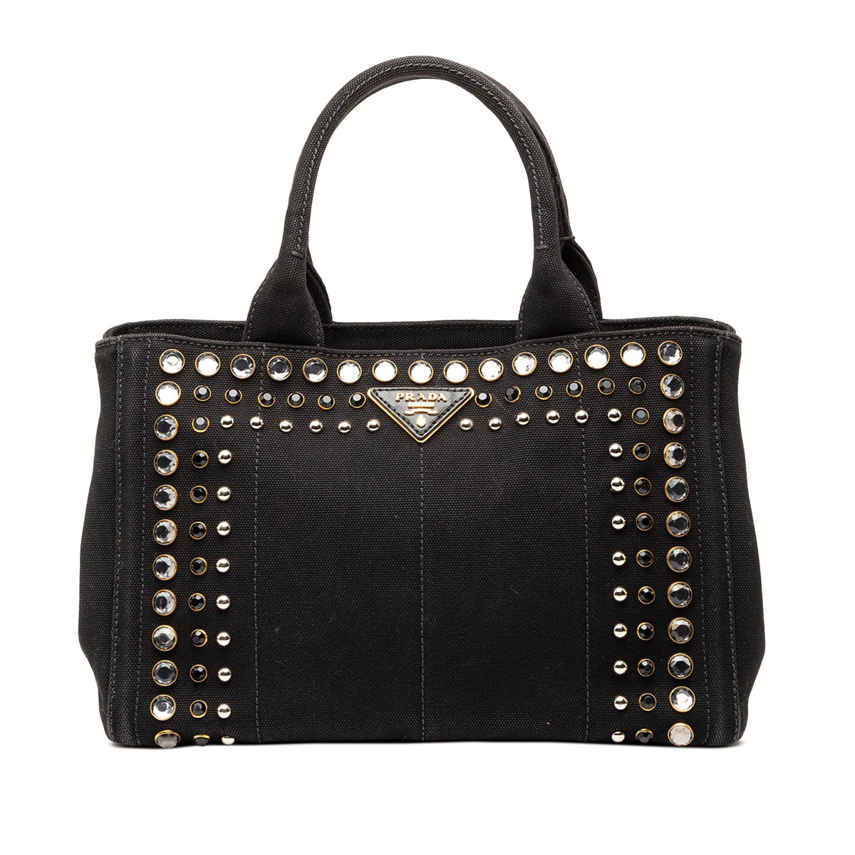 Prada Small Canvas Canapa Bijoux Satchel