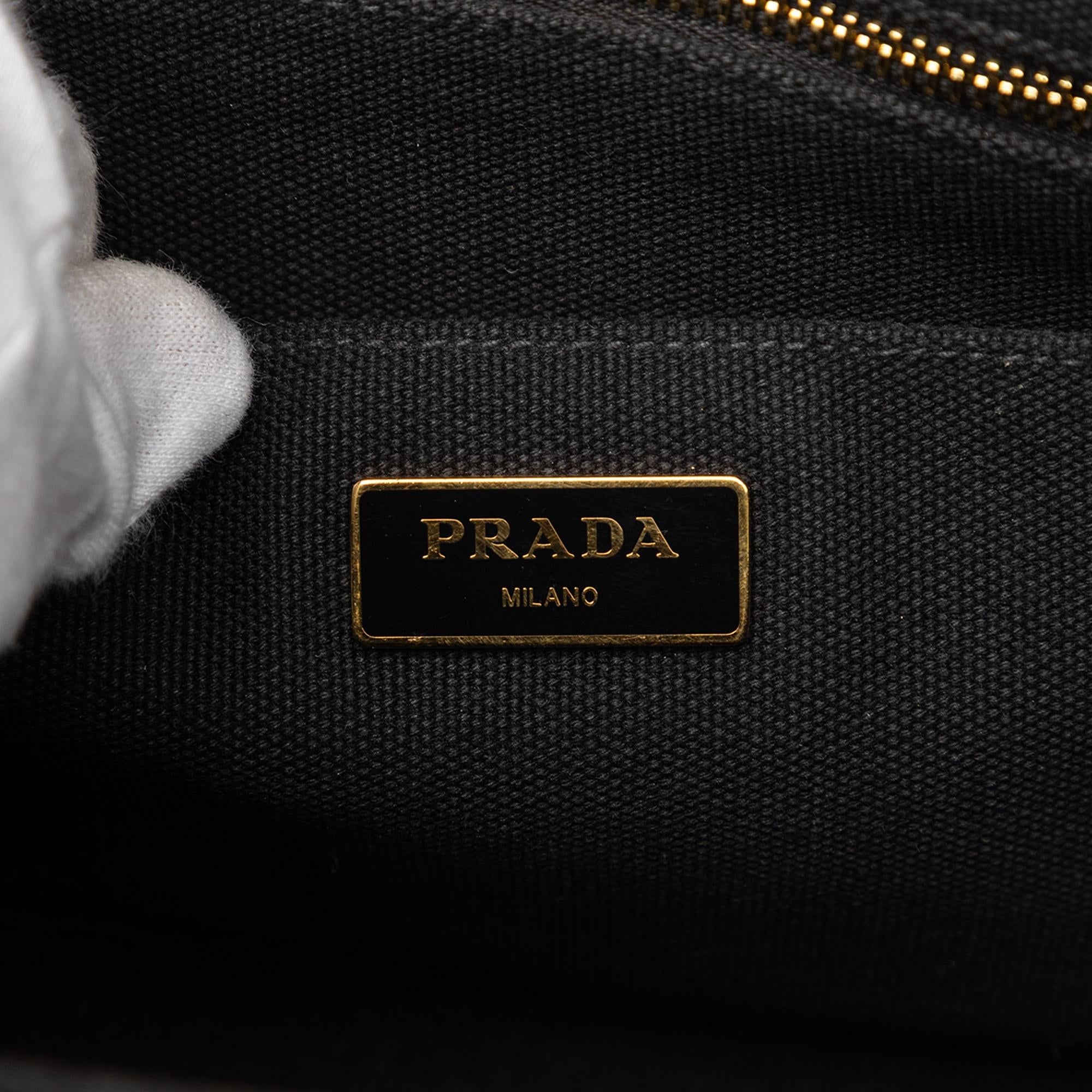 Prada Small Canvas Canapa Bijoux Satchel