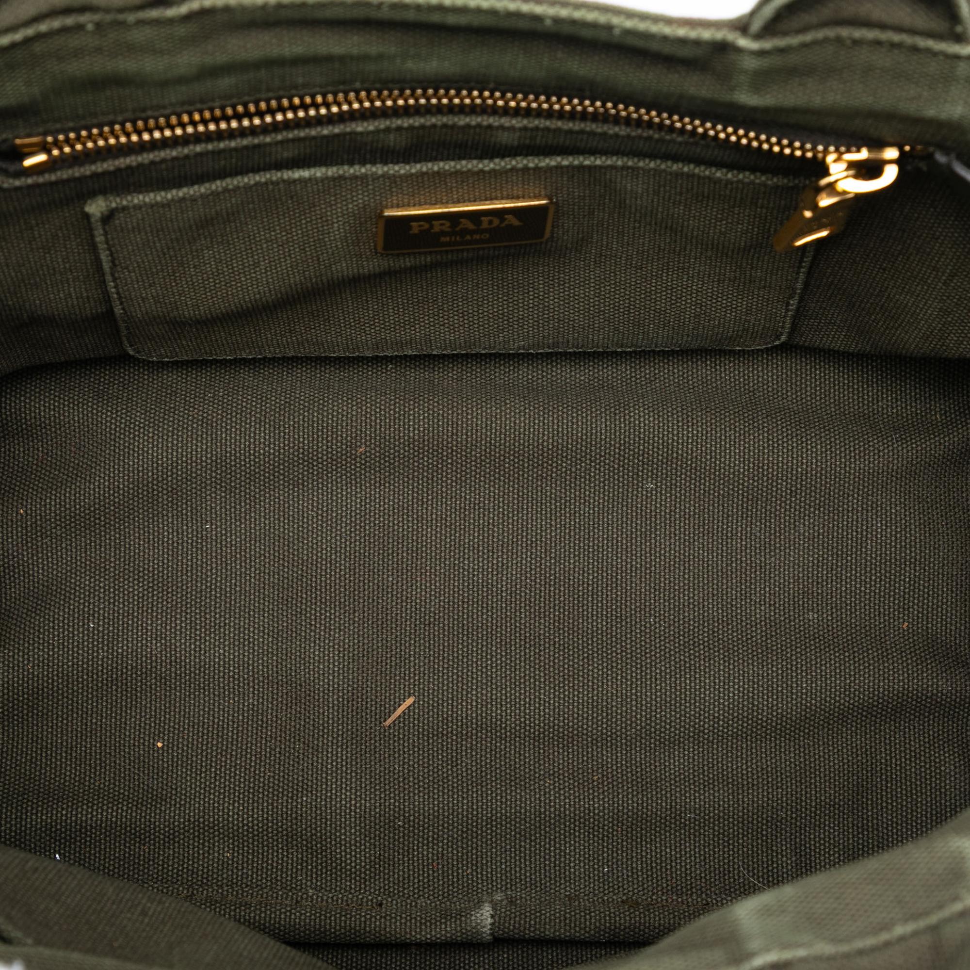Prada Small Canvas Canapa Bijoux Satchel