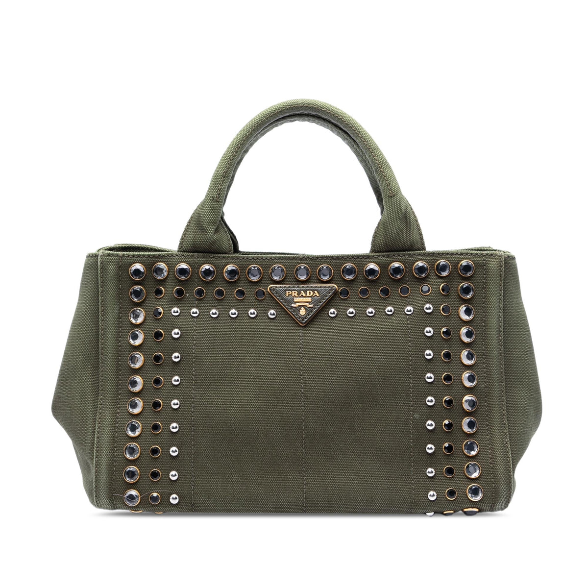 Prada Small Canvas Canapa Bijoux Satchel