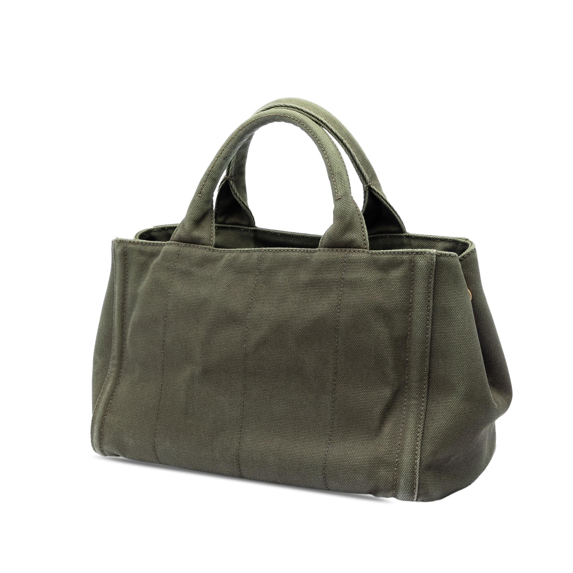 Prada Small Canvas Canapa Bijoux Satchel