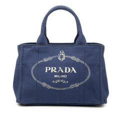 Prada Small Canvas Canapa Logo Satchel