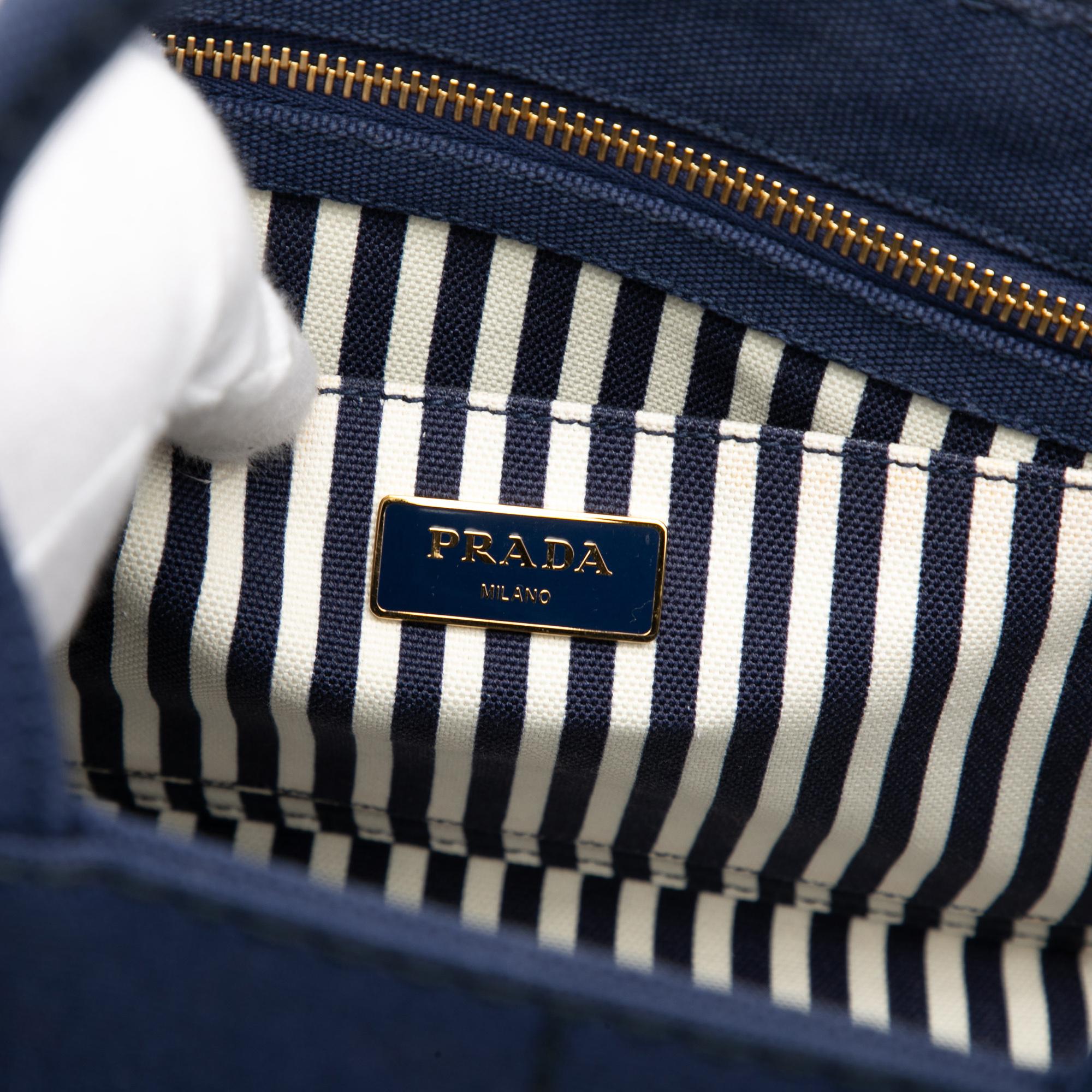 Prada Small Canvas Canapa Logo Satchel