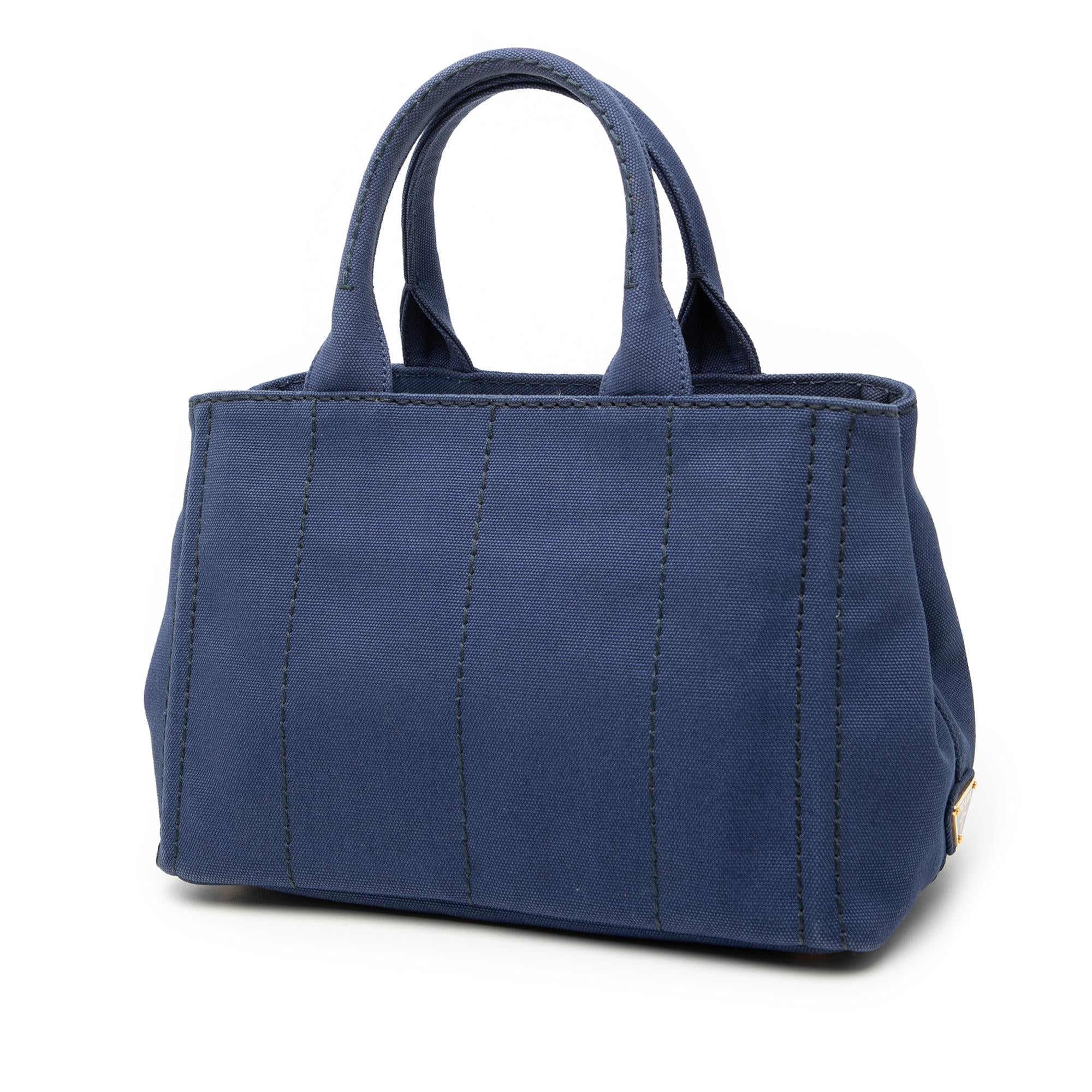 Prada Small Canvas Canapa Logo Satchel