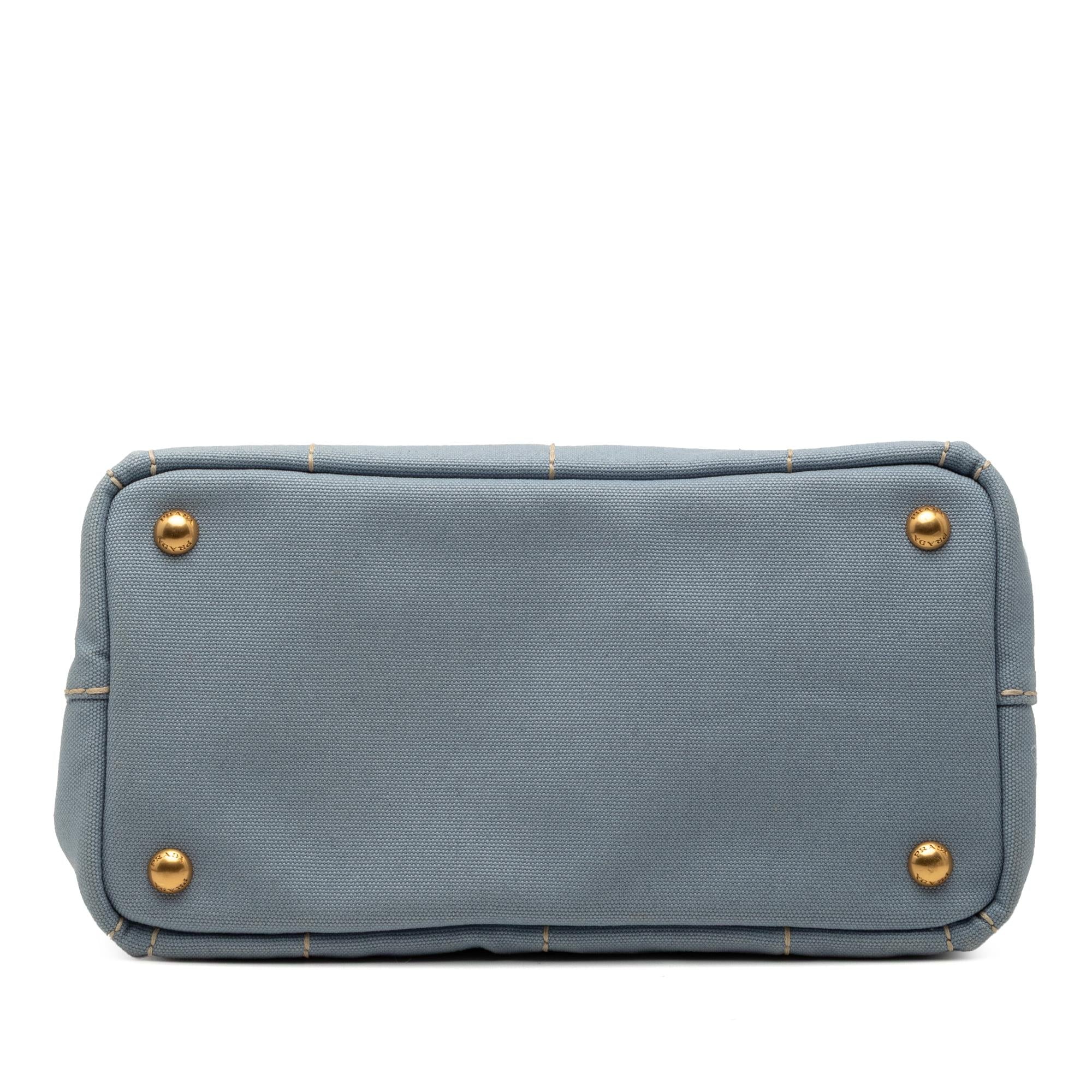 Prada Small Canvas Canapa Logo Satchel