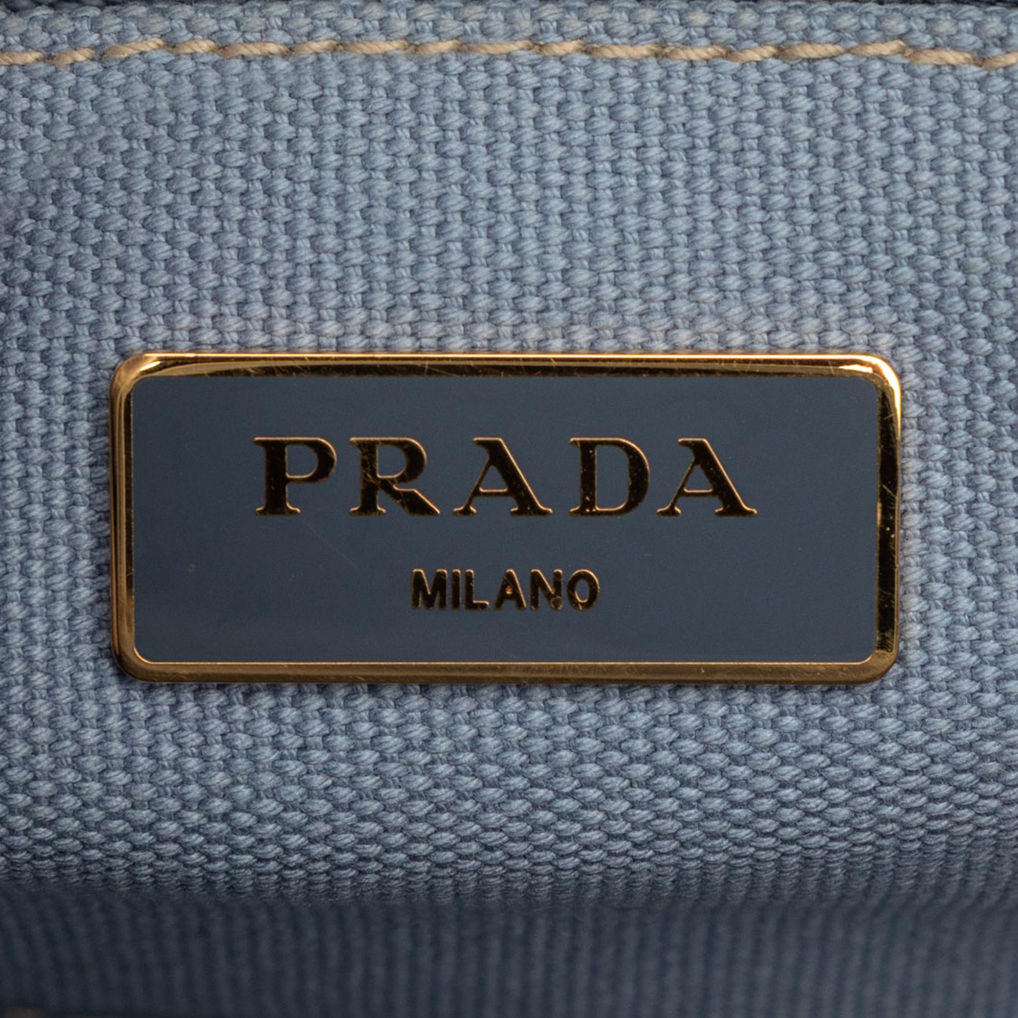 Prada Small Canvas Canapa Logo Satchel