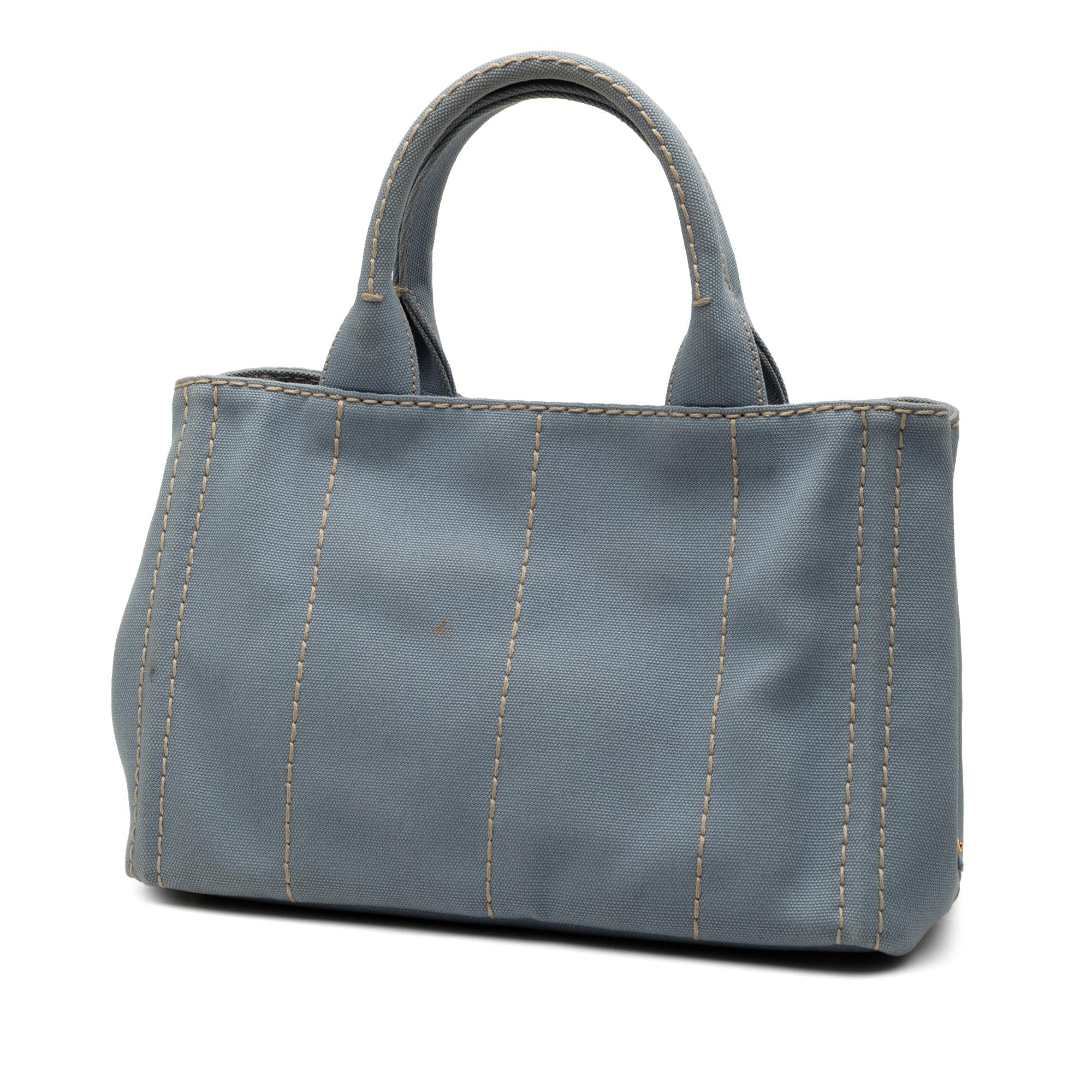 Prada Small Canvas Canapa Logo Satchel