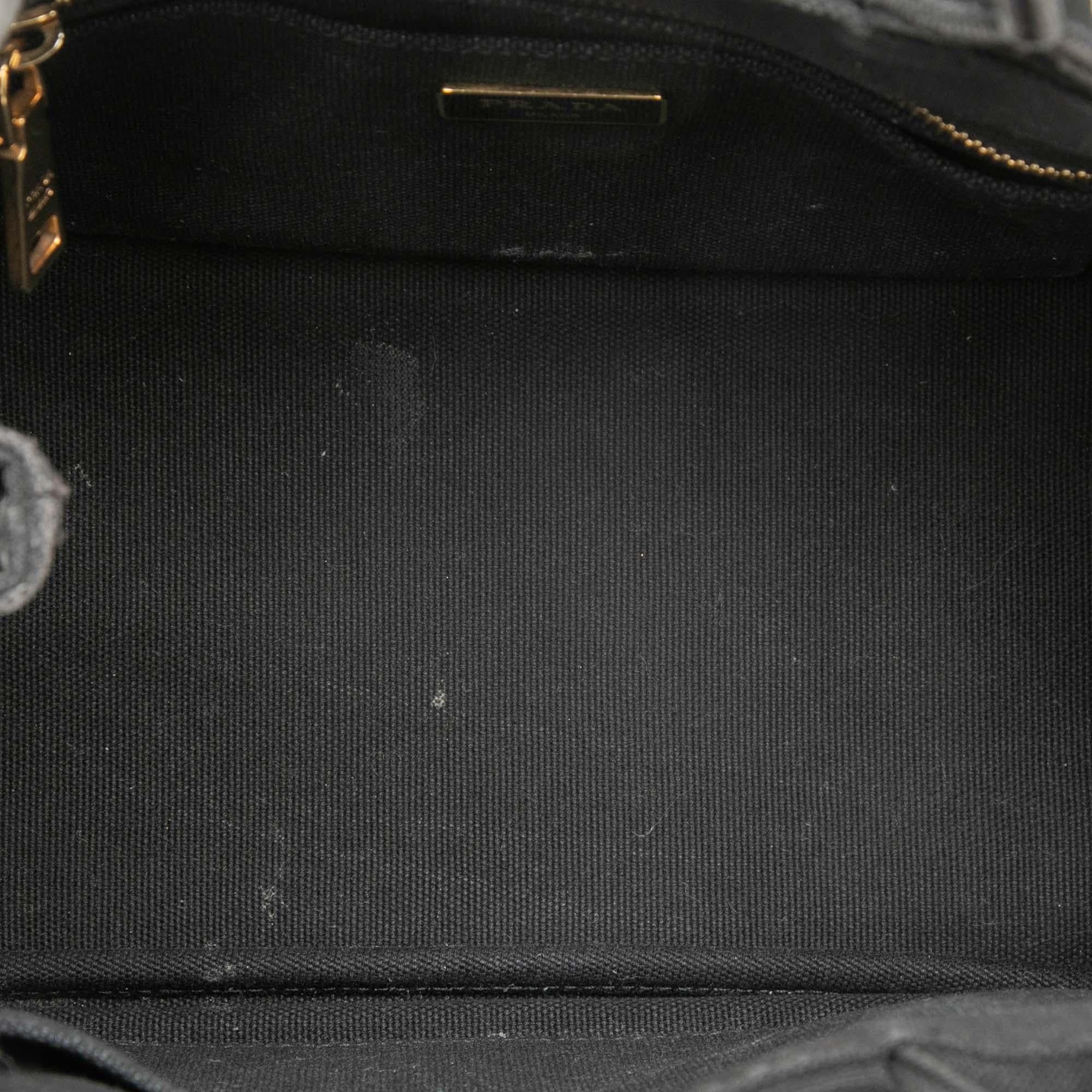 Prada Small Canvas Canapa Logo Satchel