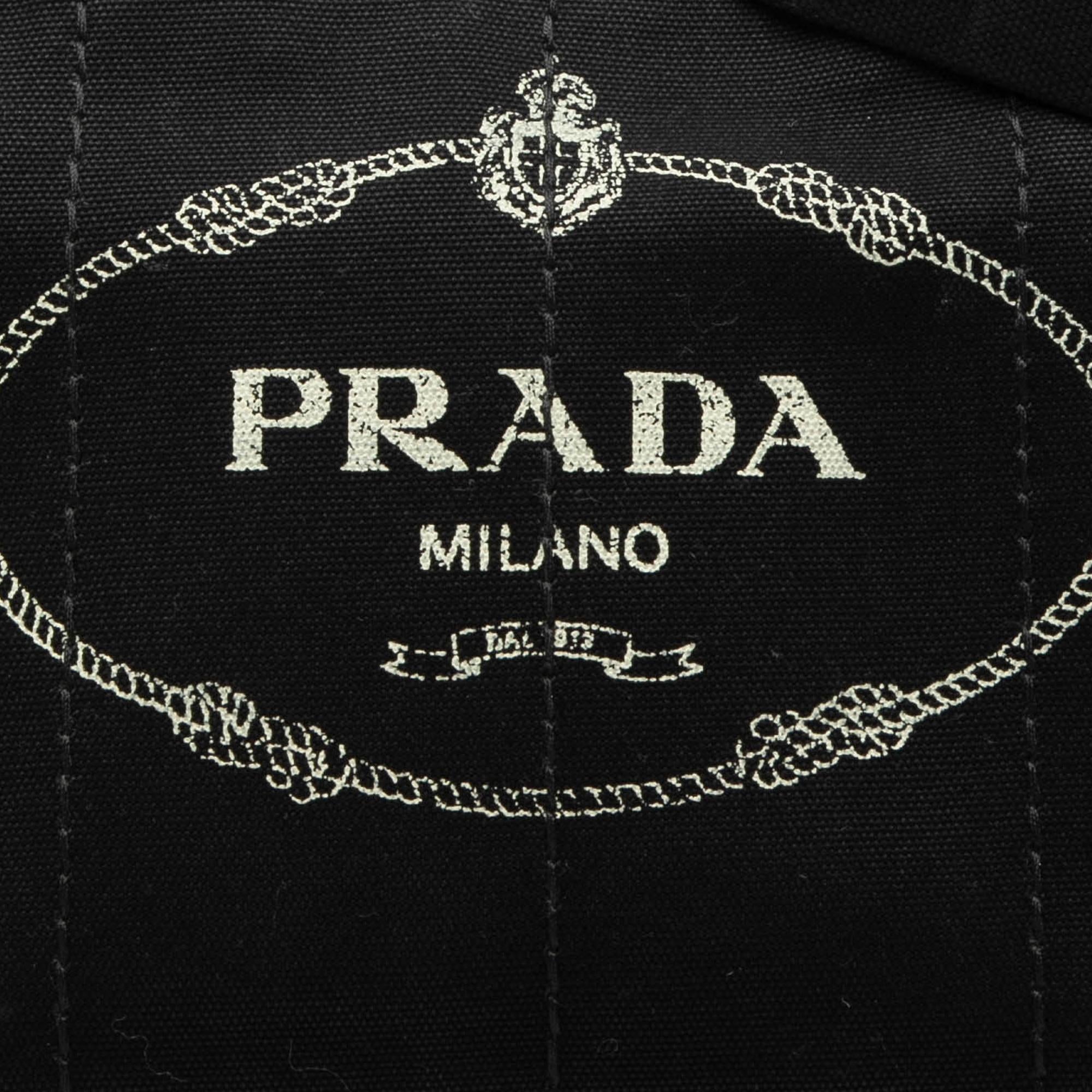 Prada Small Canvas Canapa Logo Satchel