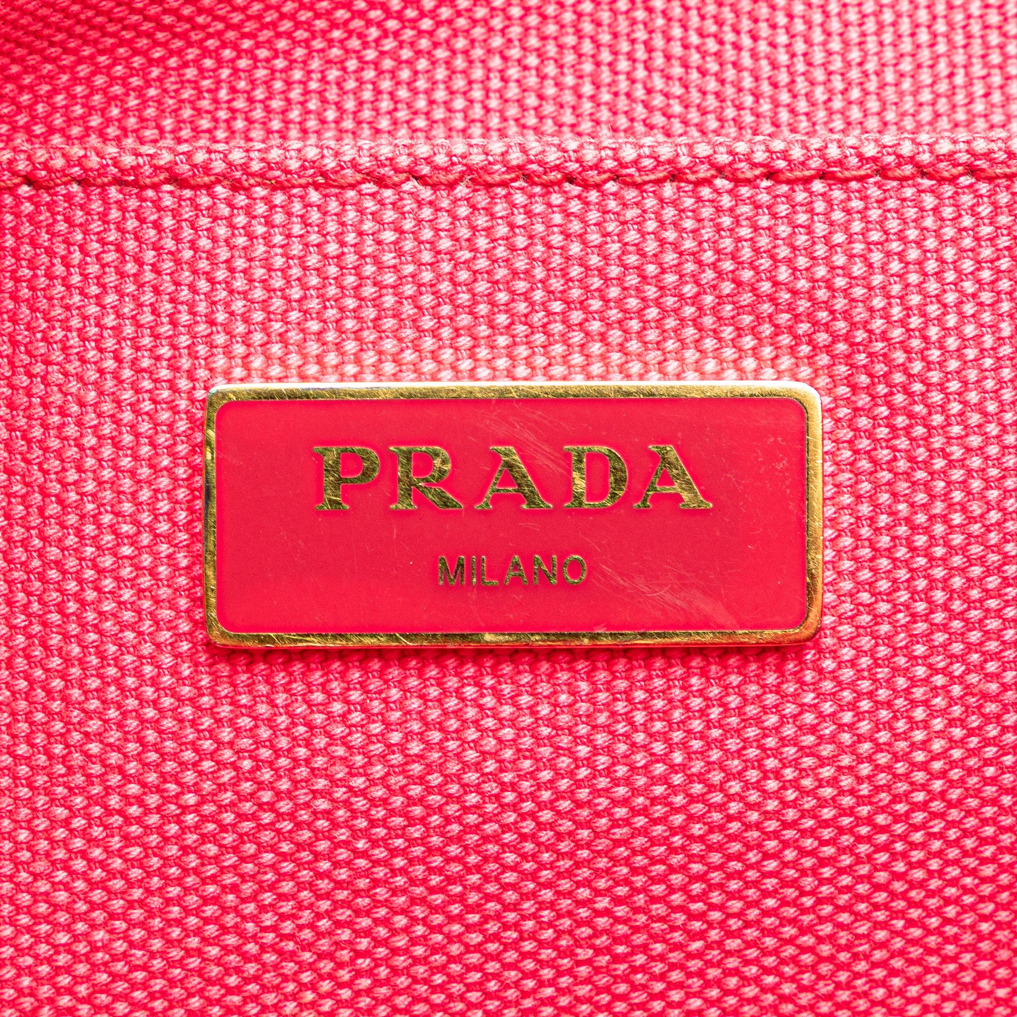 Prada Small Canvas Canapa Logo Satchel
