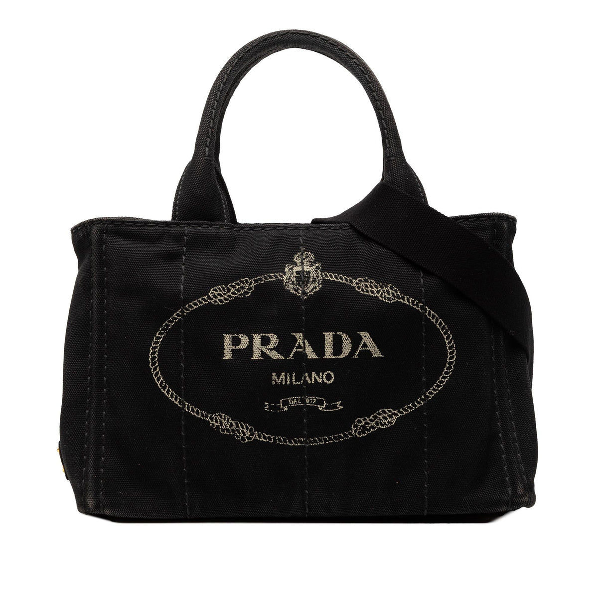 Prada Small Canvas Canapa Logo Satchel