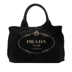 Prada Small Canvas Canapa Logo Satchel
