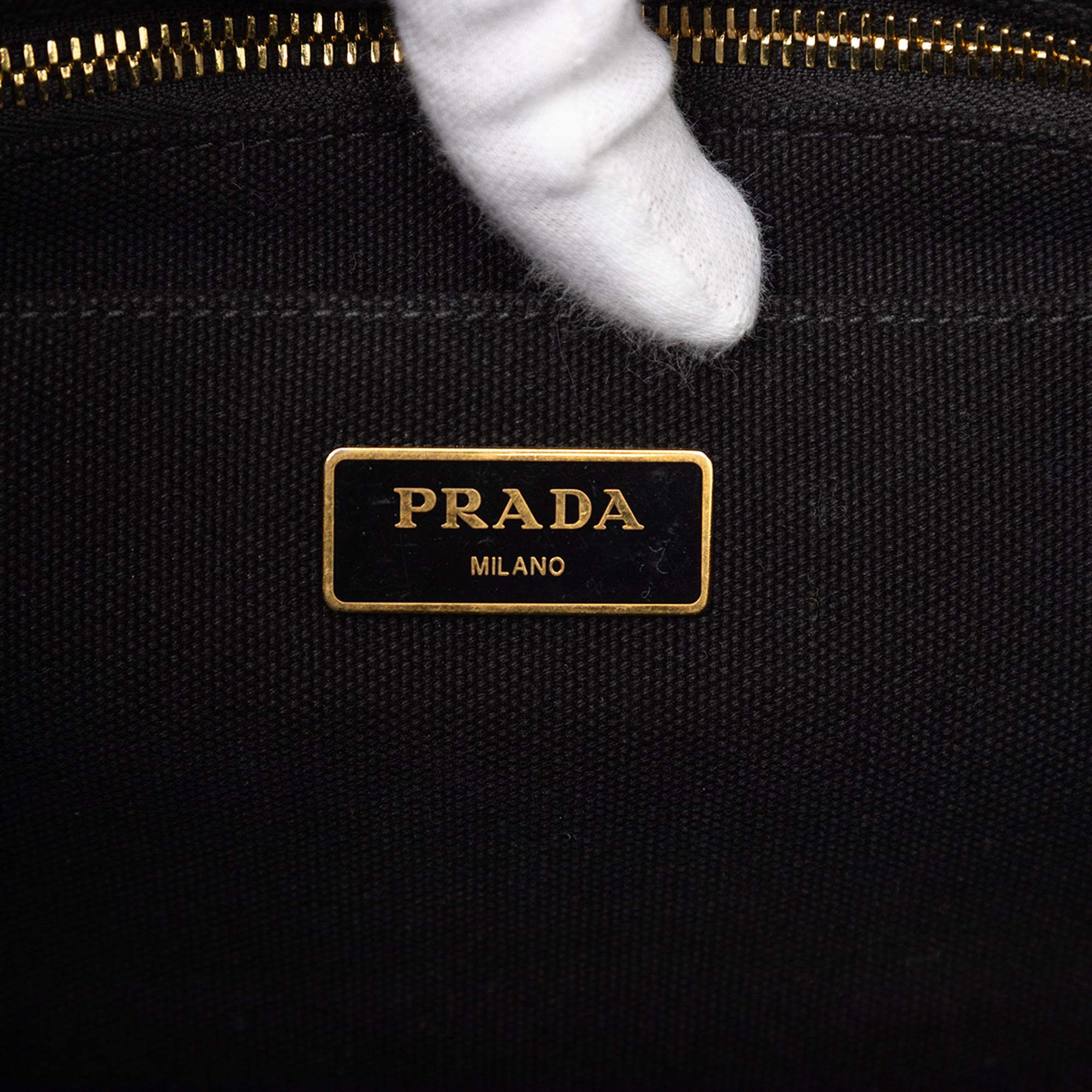 Prada Small Canvas Canapa Logo Satchel