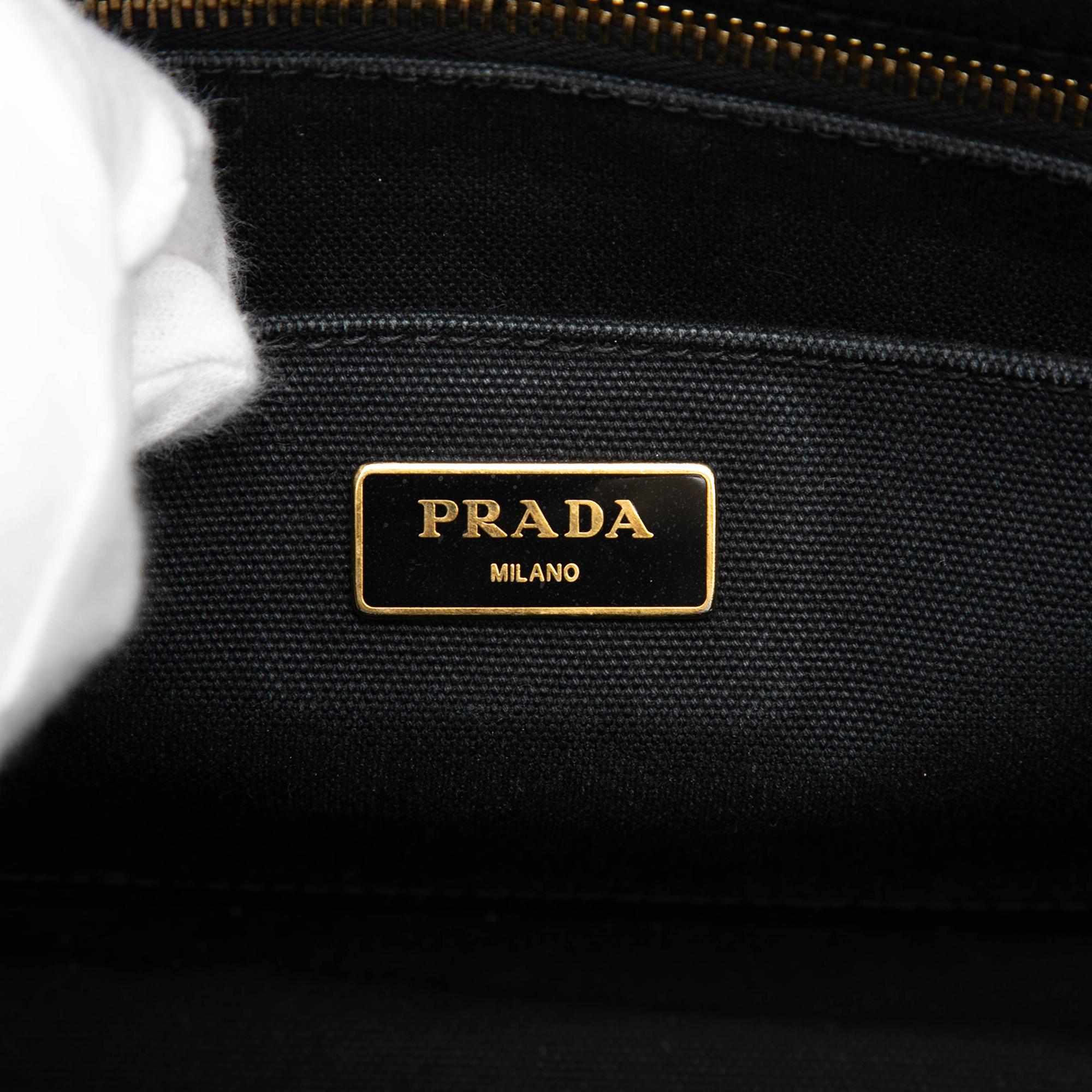 Prada Small Canvas Canapa Logo Satchel