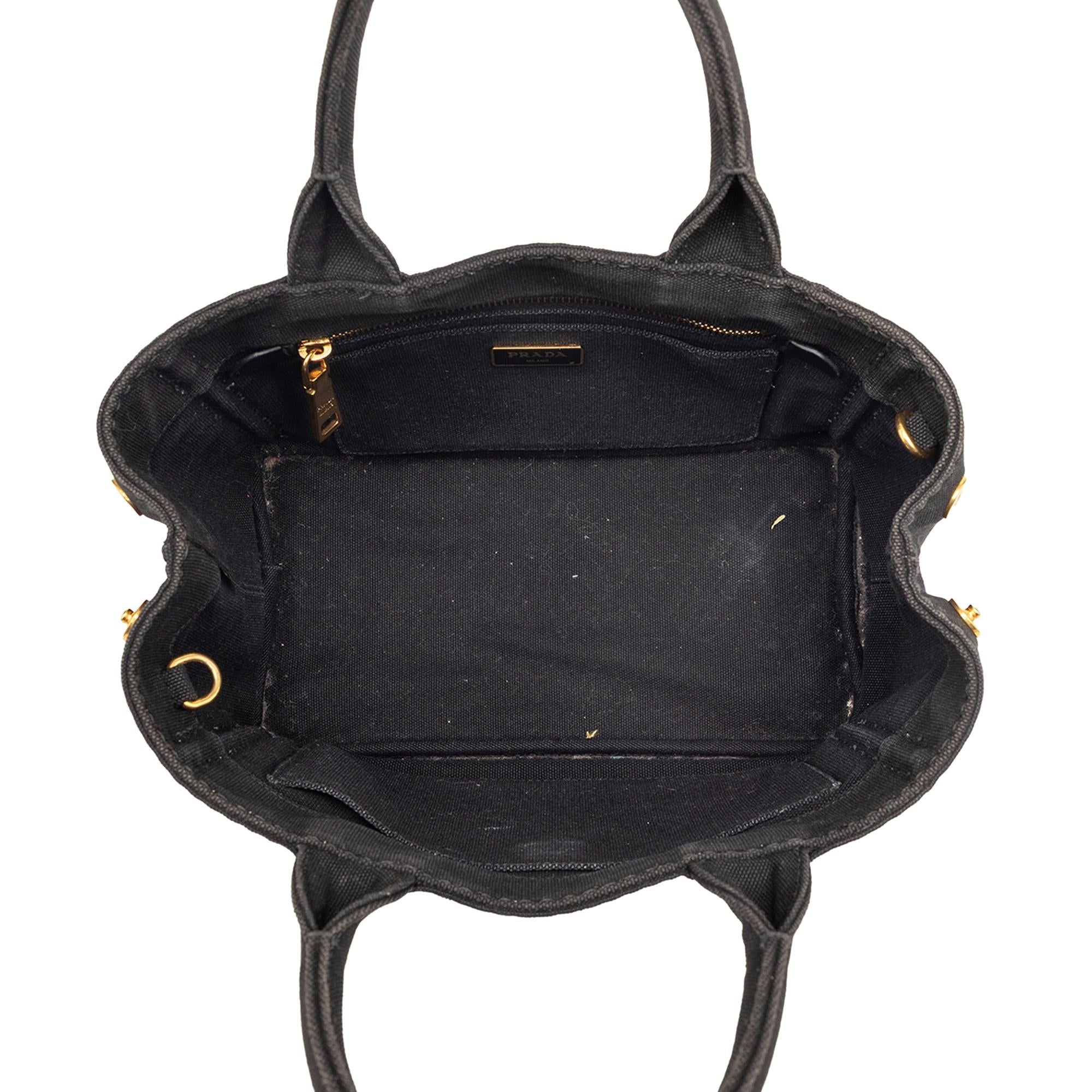 Prada Small Canvas Canapa Logo Satchel