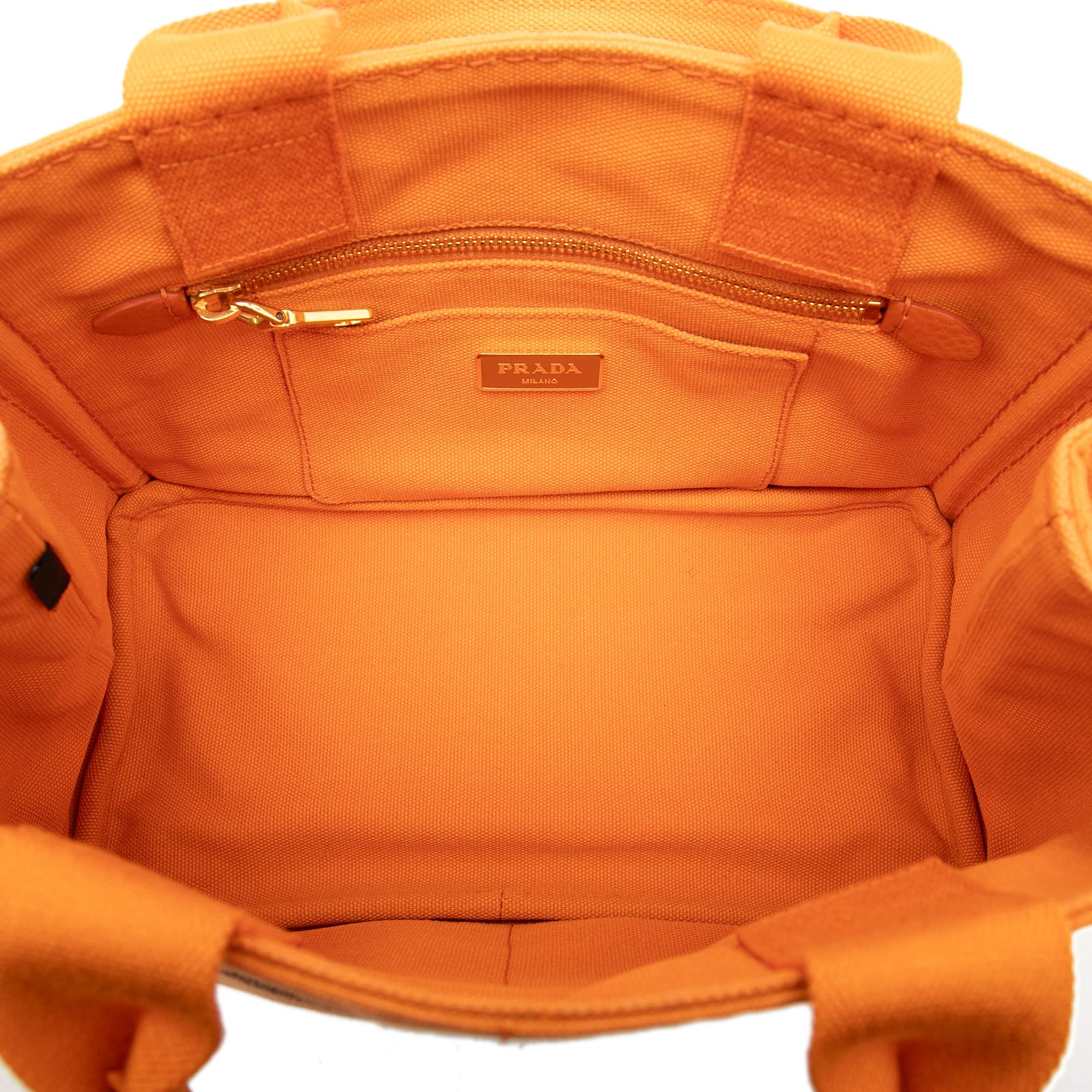Prada Small Canvas Canapa Logo Satchel