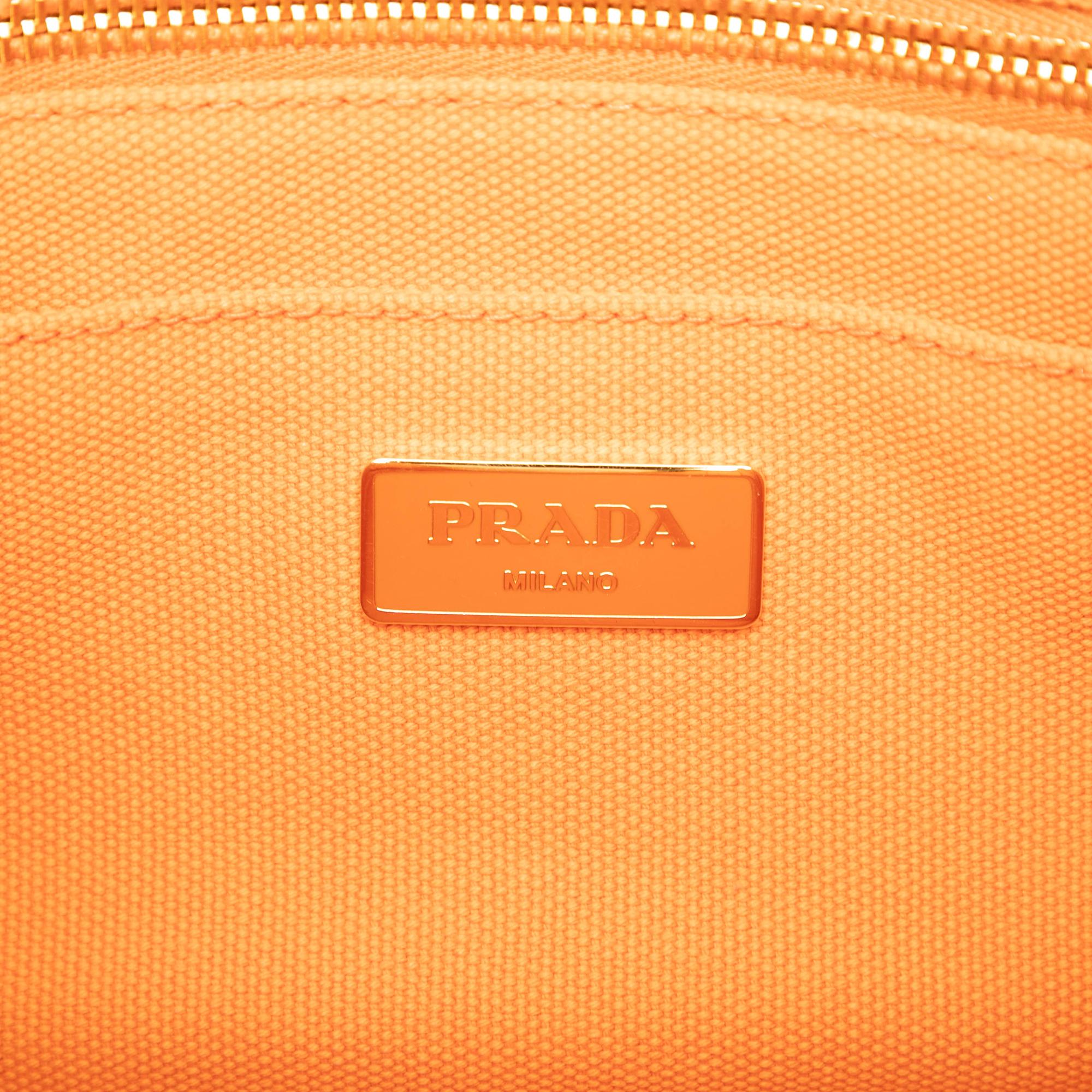 Prada Small Canvas Canapa Logo Satchel