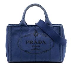 Prada Small Canvas Canapa Logo Satchel