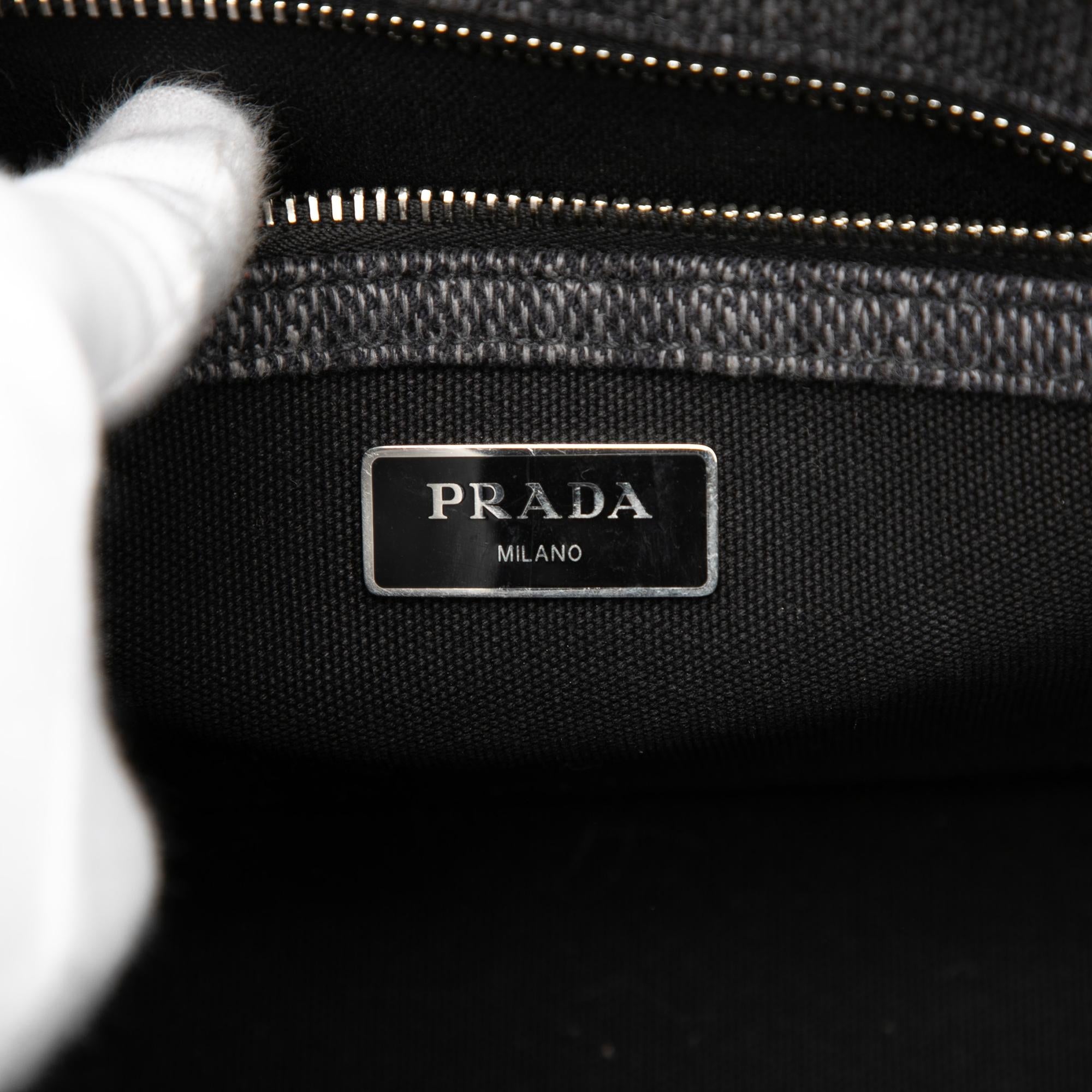 Prada Small Canvas Canapa Satchel