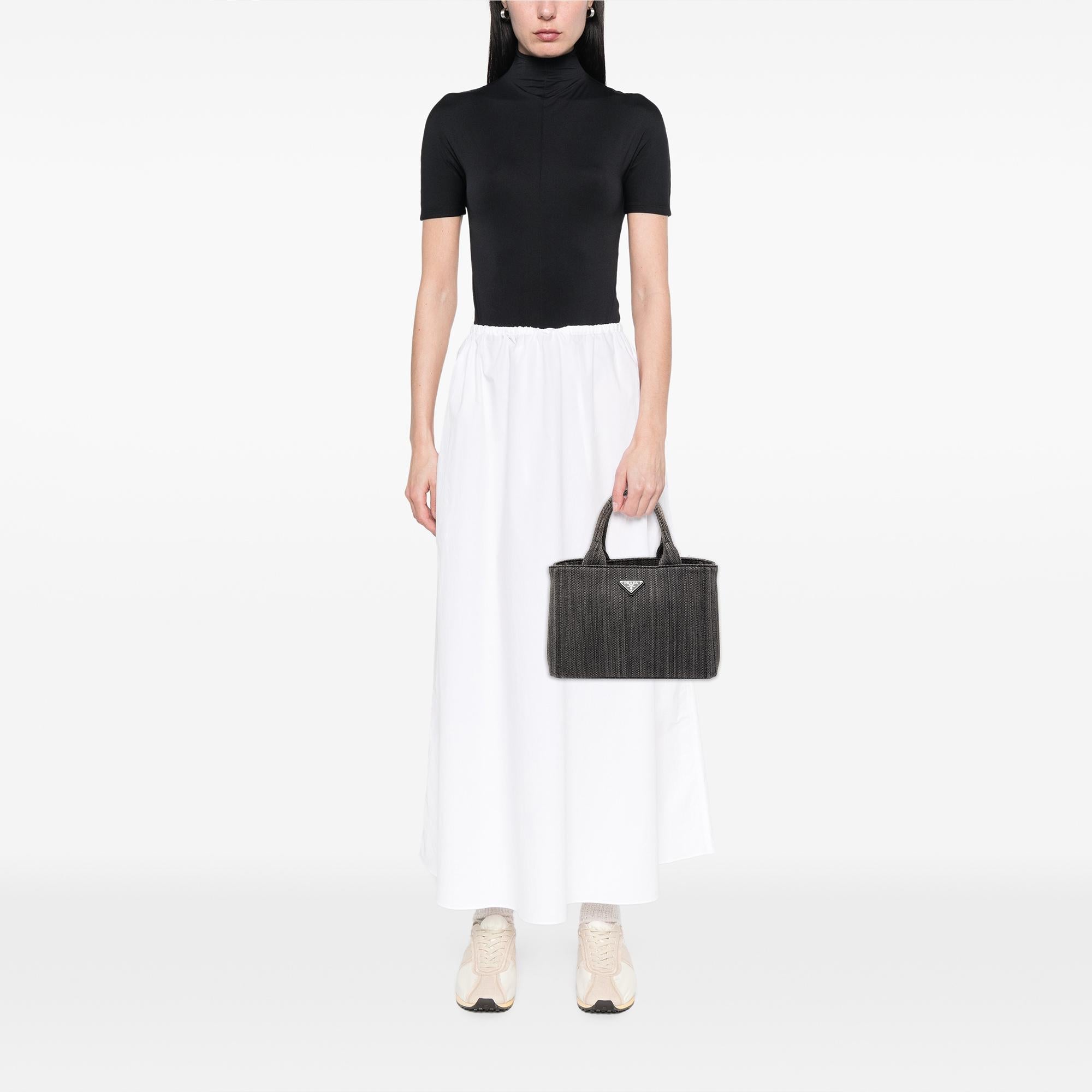 Prada Small Canvas Canapa Satchel