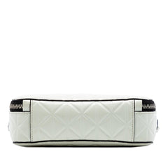 Prada Small Embossed Spazzolato Leather Brique Crossbody