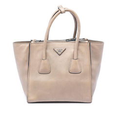 Prada Small Glace Calf Twin Pocket Satchel