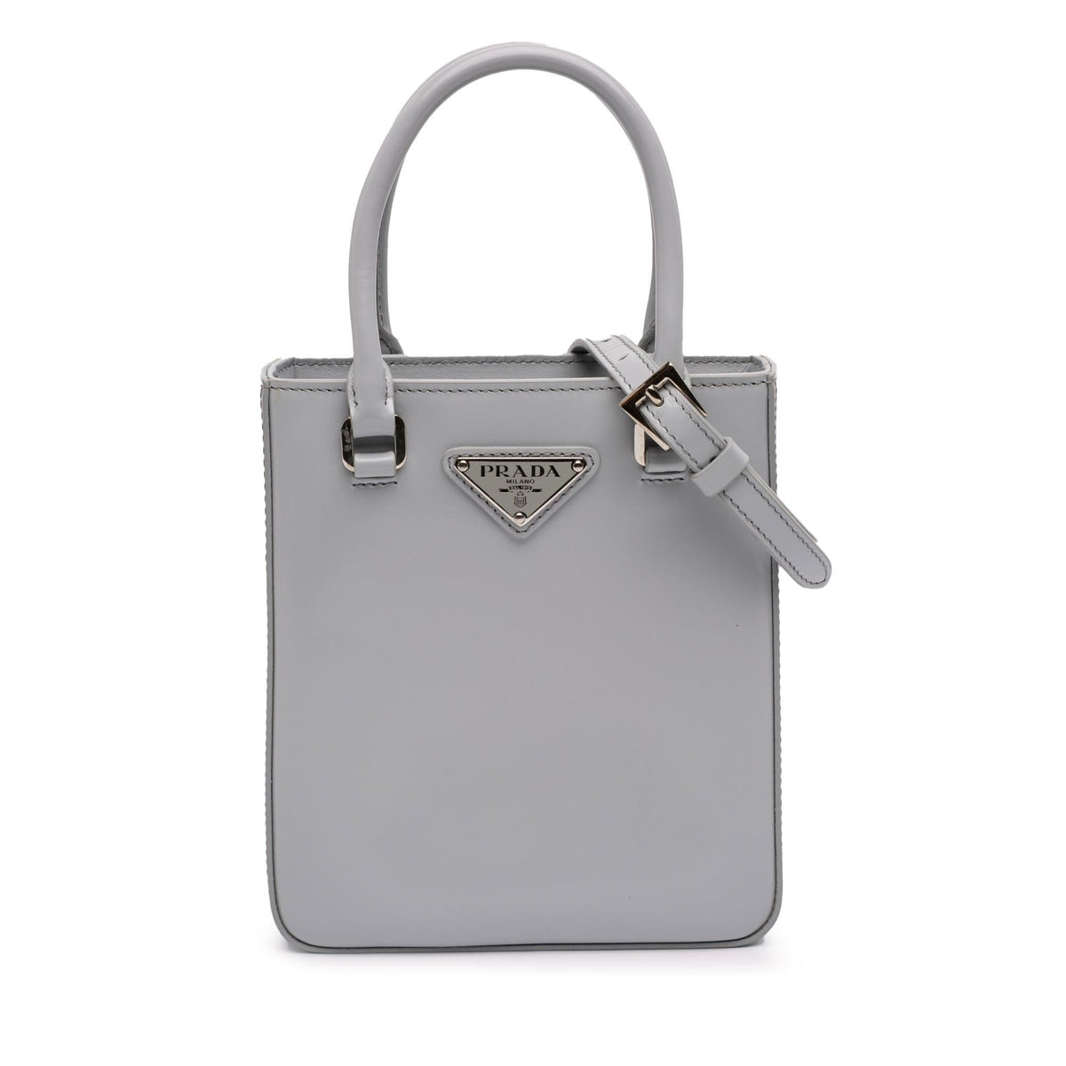 Prada Small Leather Brushed Tote