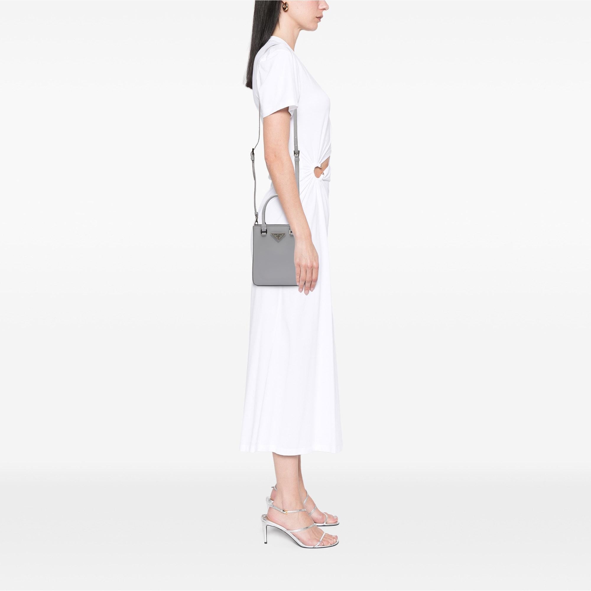 Prada Small Leather Brushed Tote