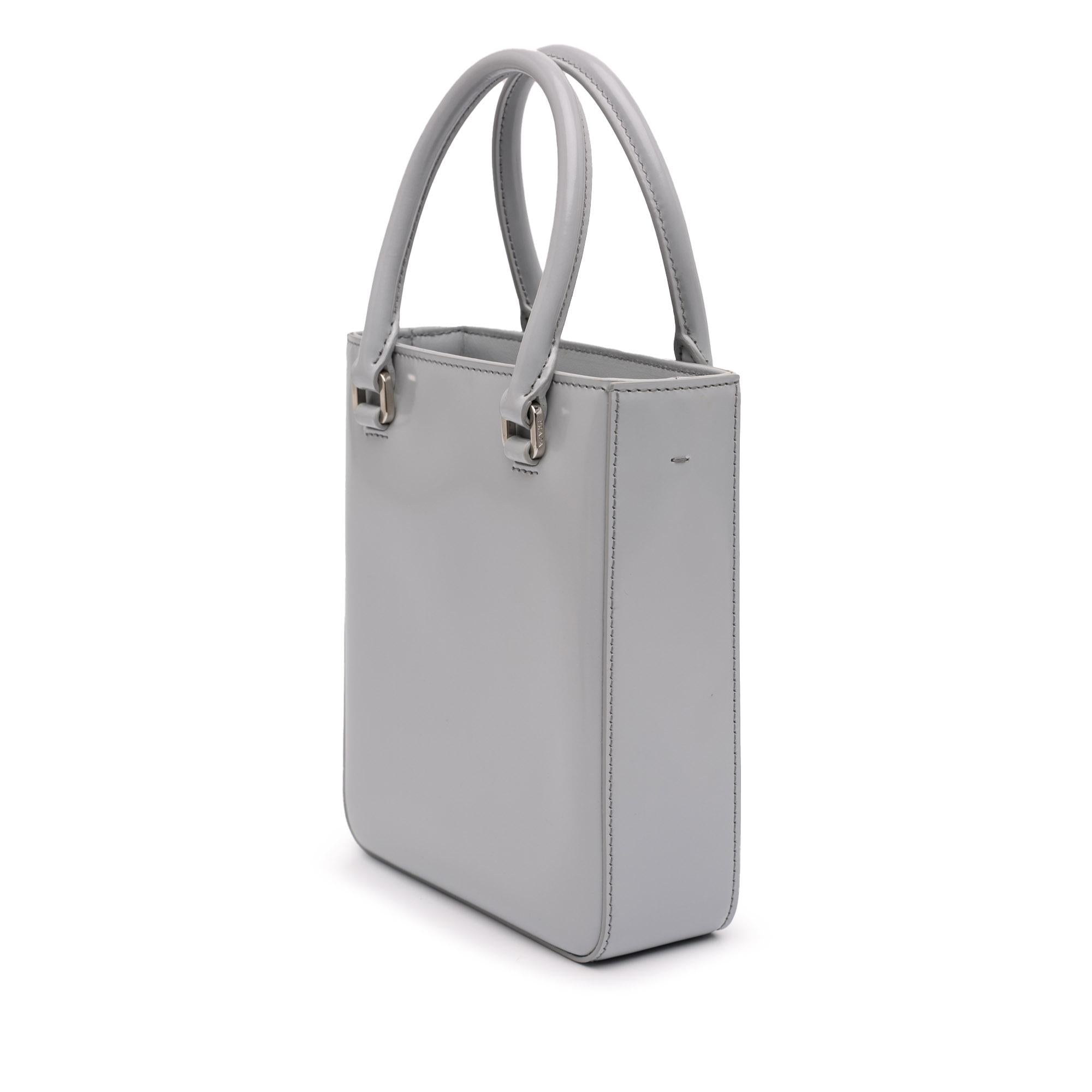 Prada Small Leather Brushed Tote