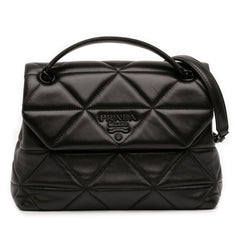 Prada Small Nappa Triangle Stitched Spectrum Flap