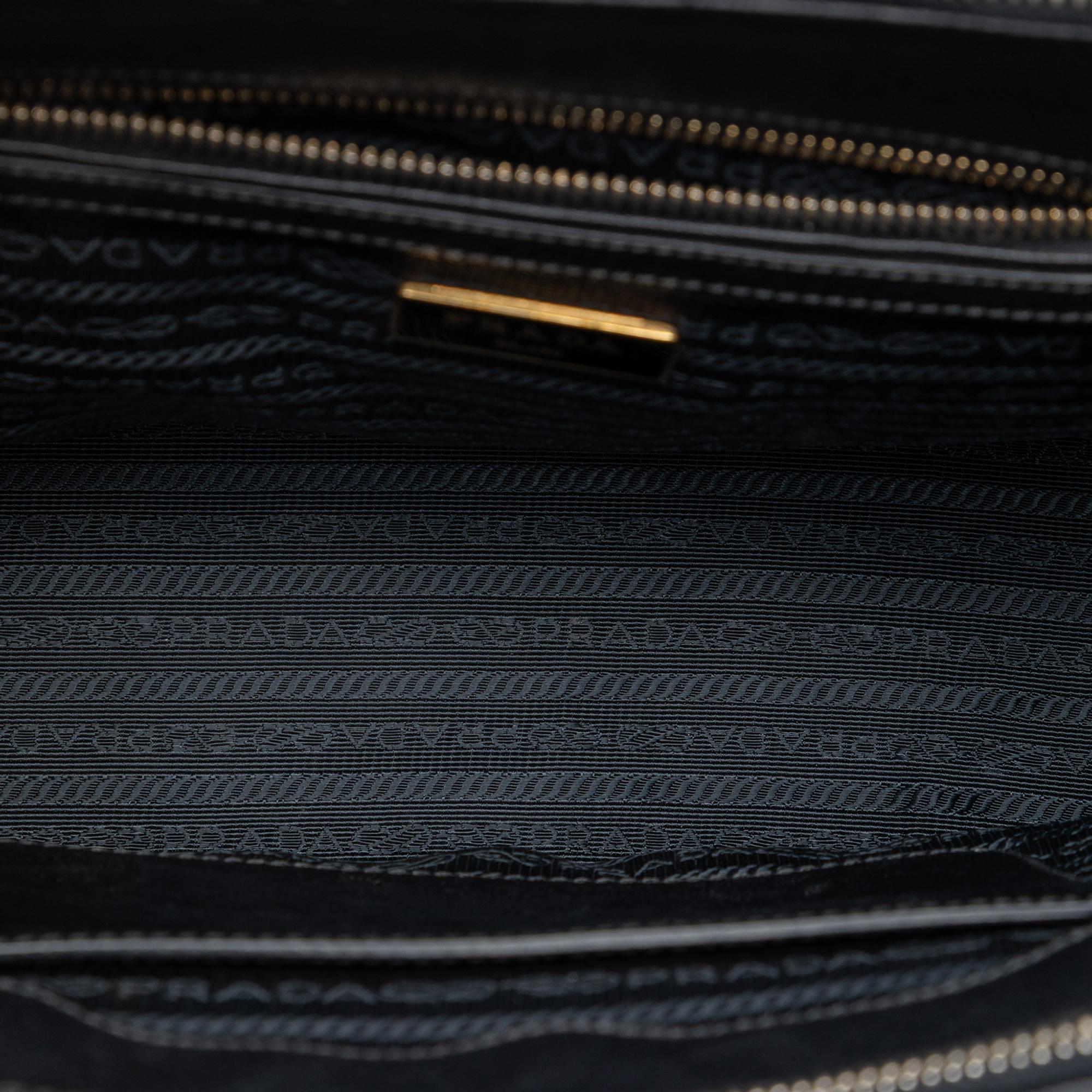Prada Small Saffiano Lux Galleria Double Zip Satchel