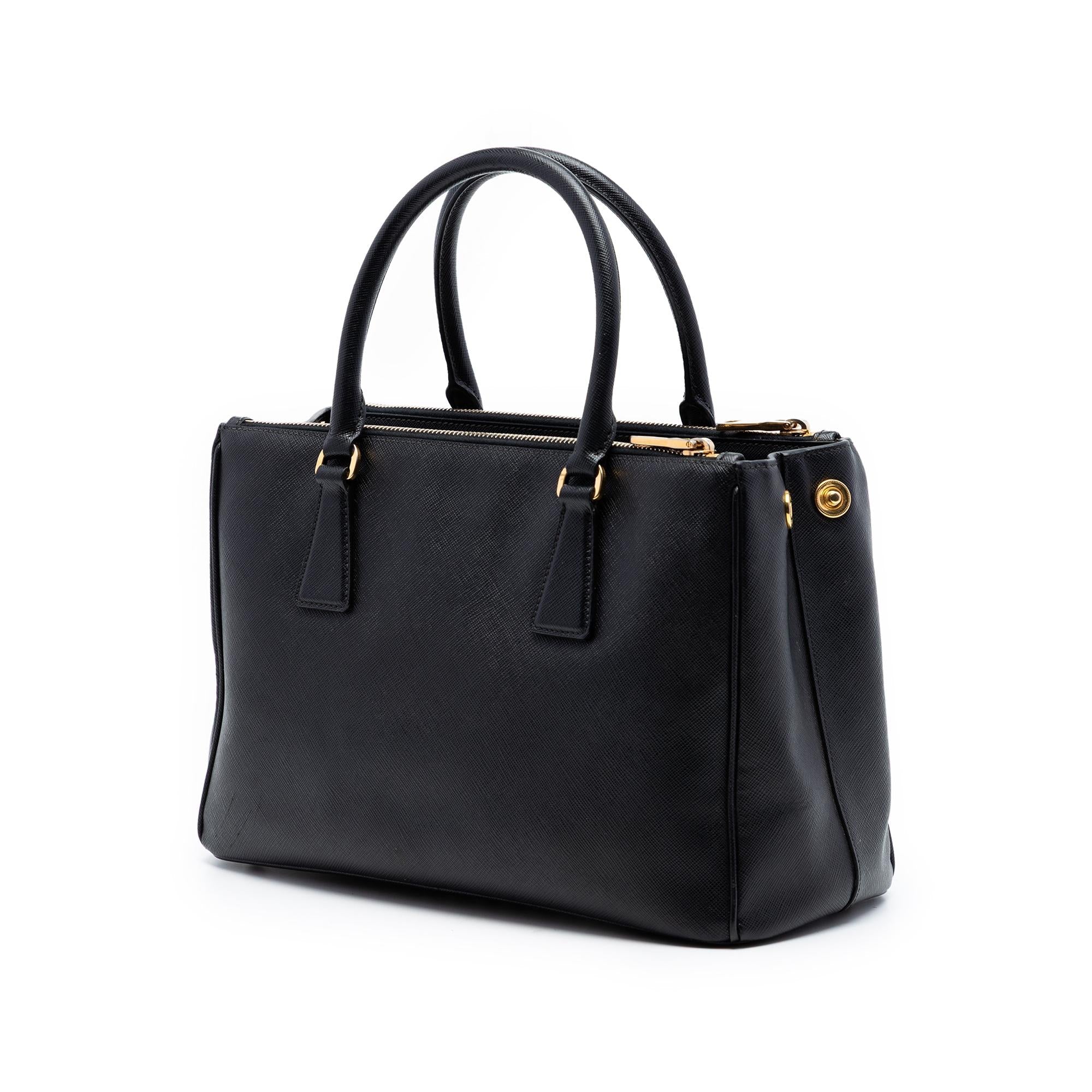 Prada Small Saffiano Lux Galleria Double Zip Satchel