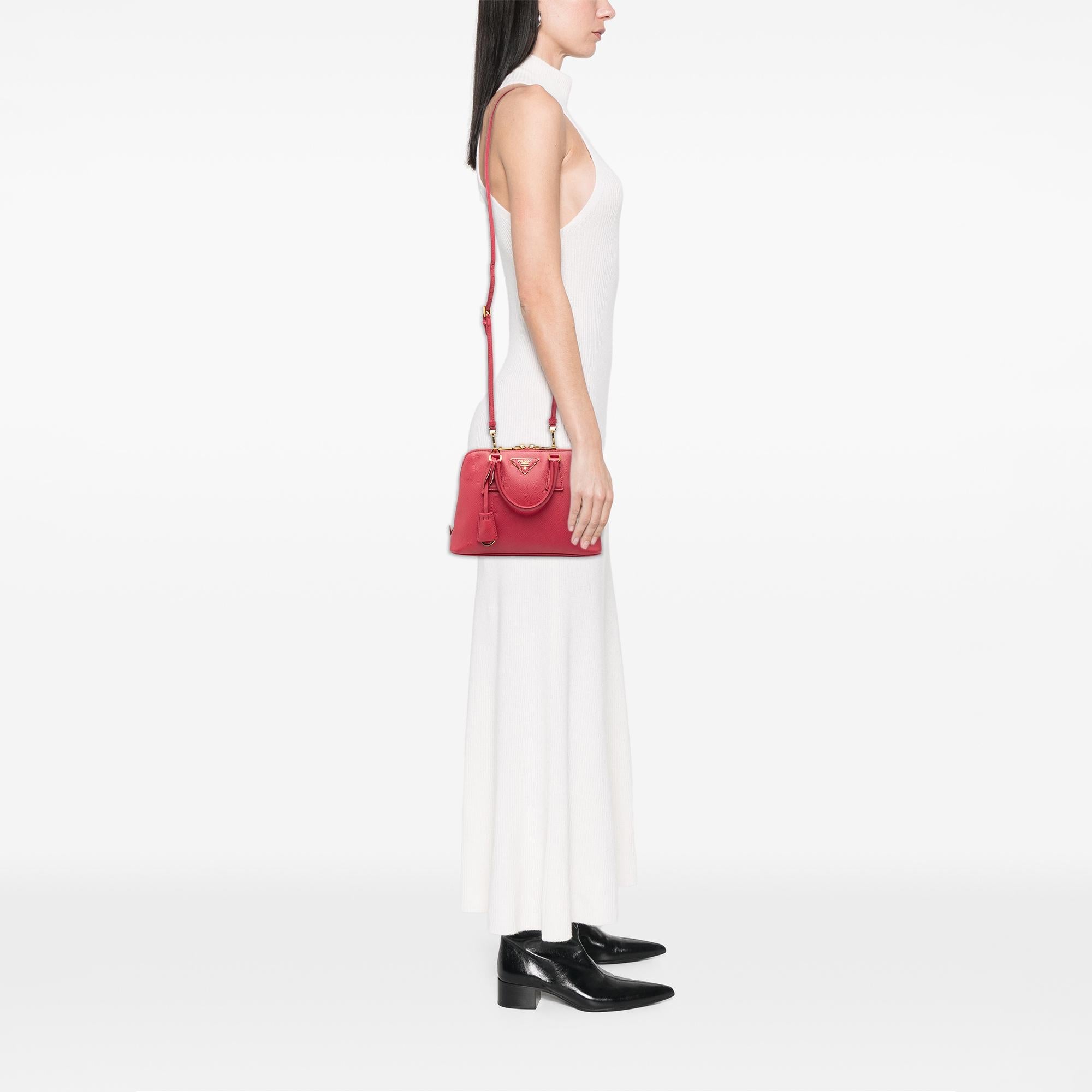 Prada Small Saffiano Lux Promenade Satchel