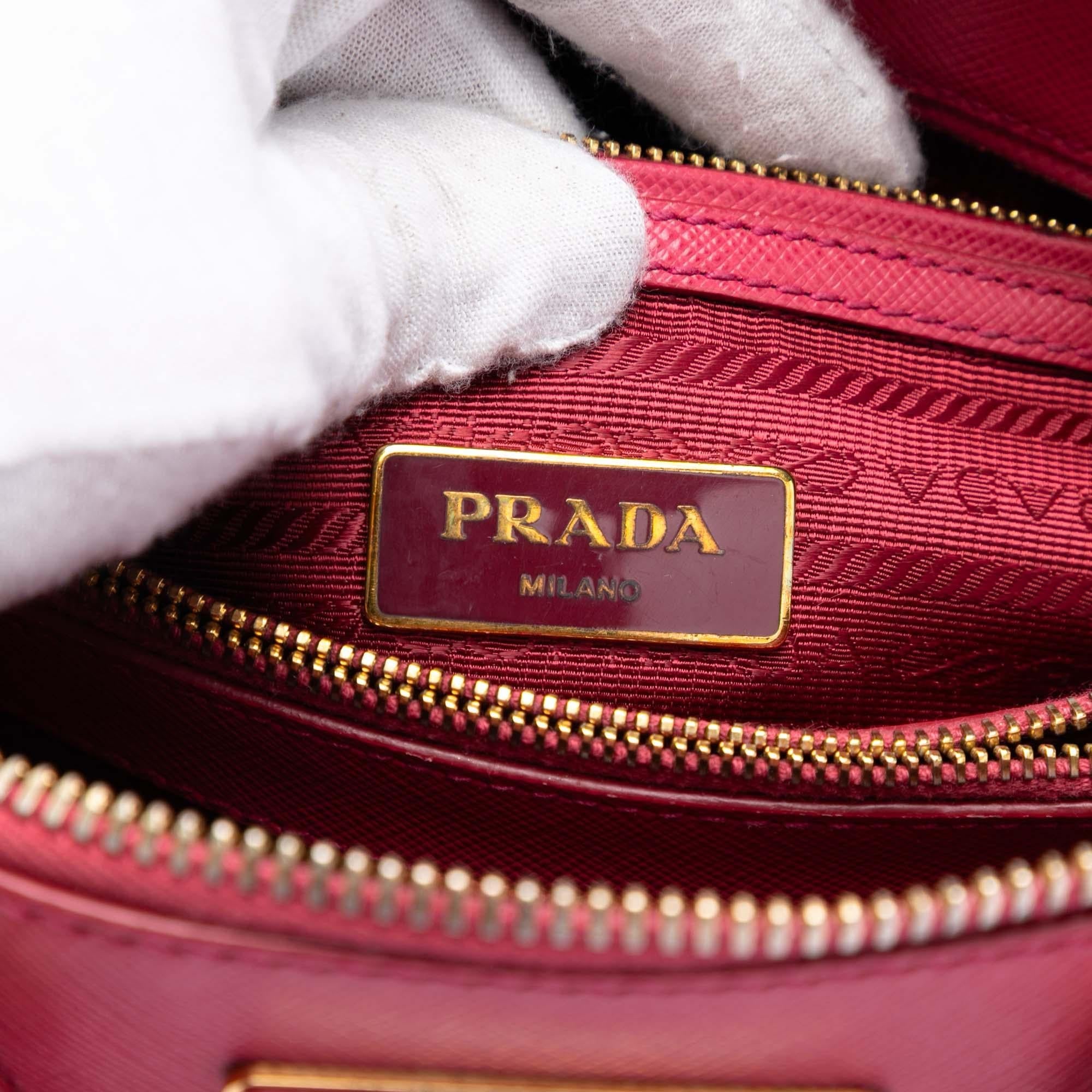 Prada Small Saffiano Lux Promenade Satchel