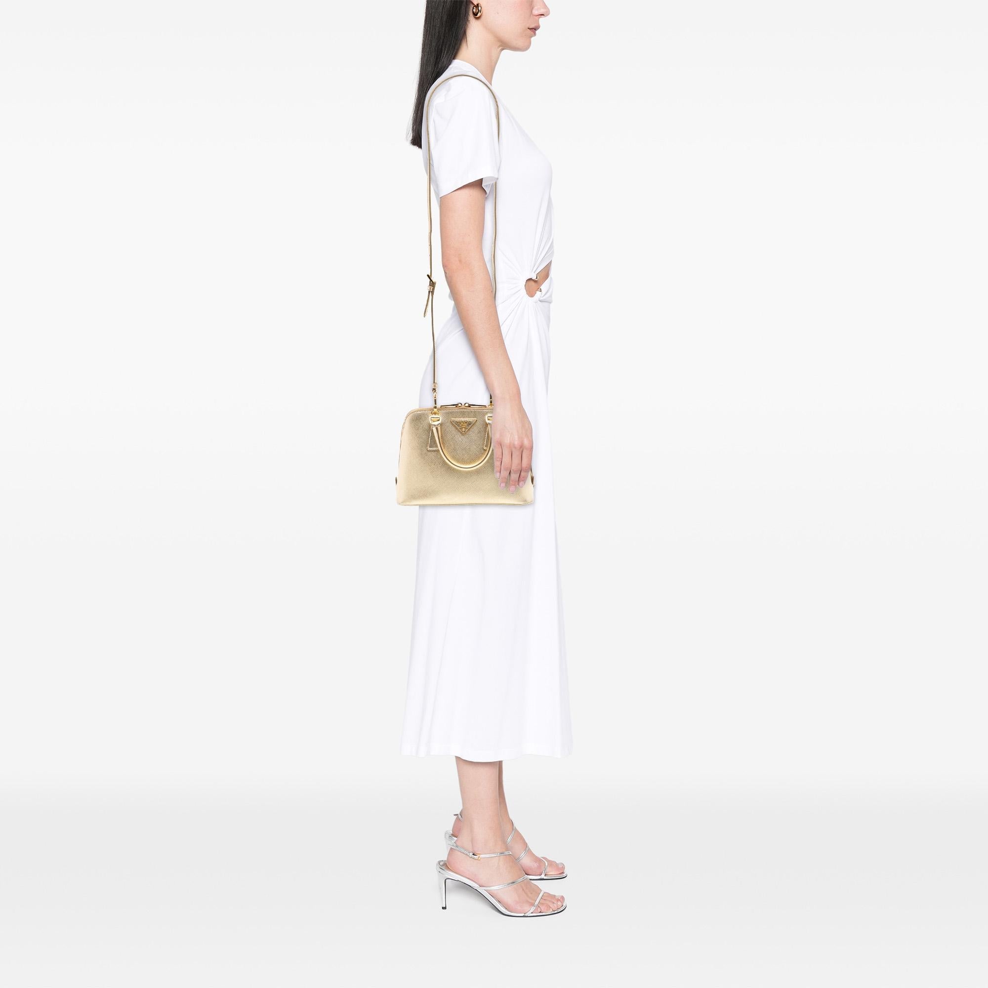 Prada Small Saffiano Lux Promenade Satchel