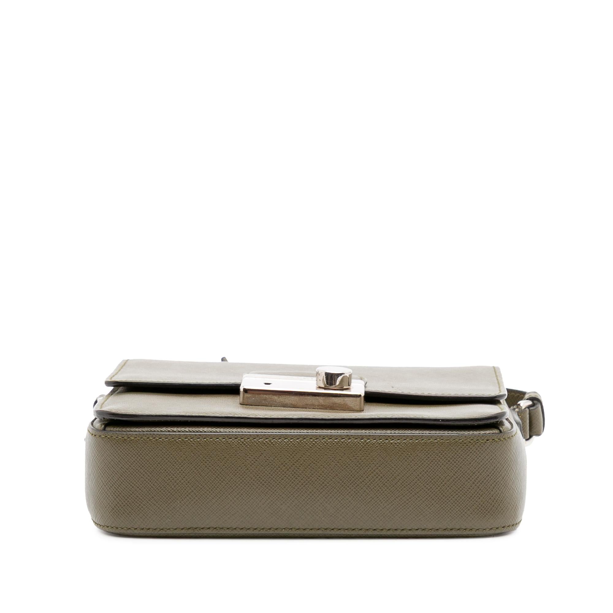 Prada Small Saffiano Lux Sound Satchel