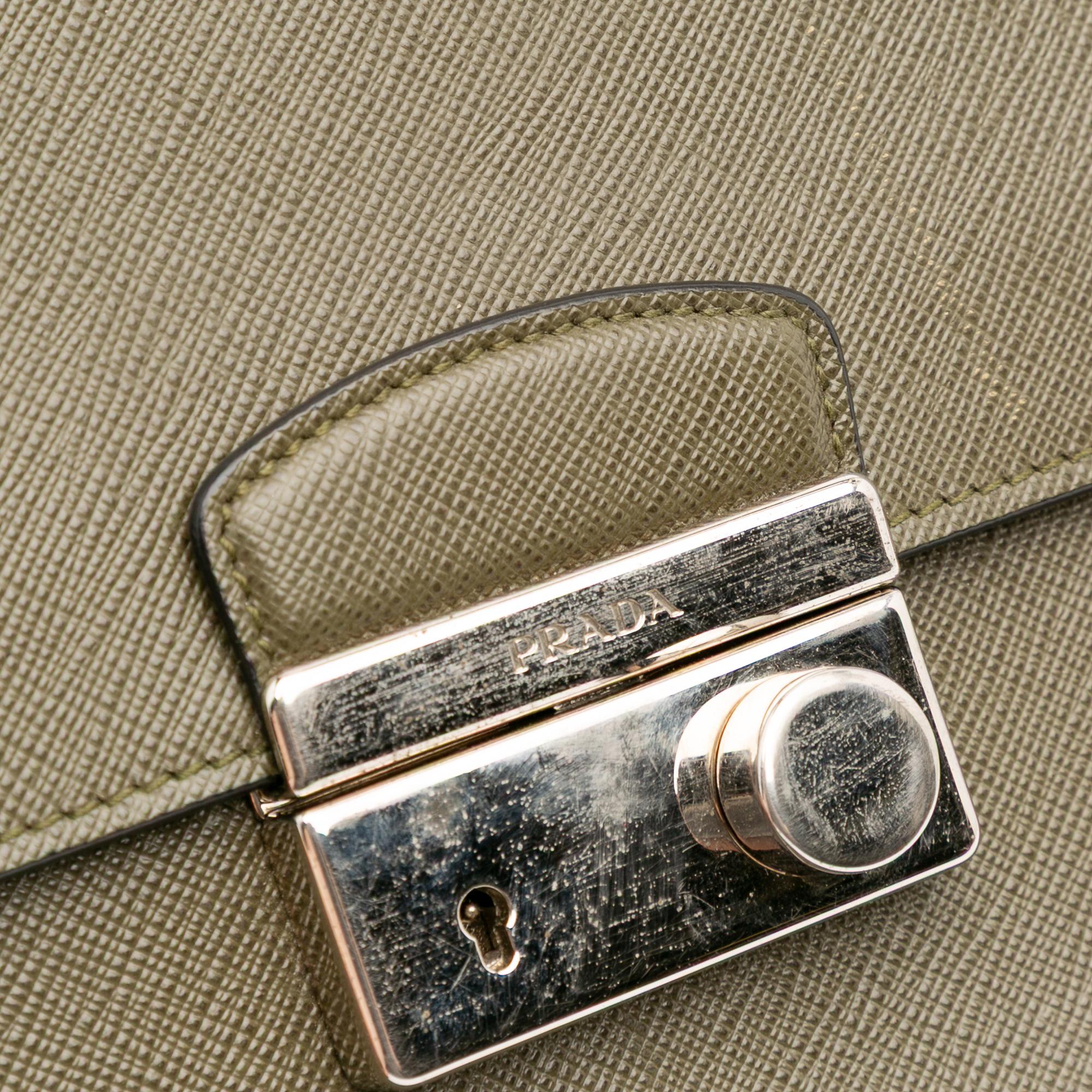 Prada Small Saffiano Lux Sound Satchel