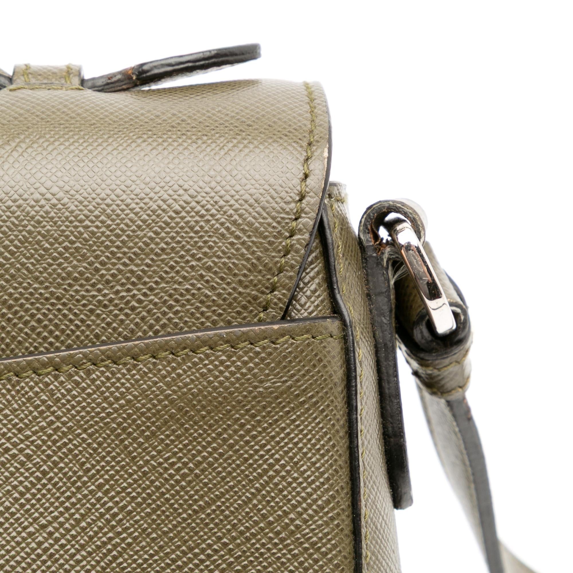 Prada Small Saffiano Lux Sound Satchel