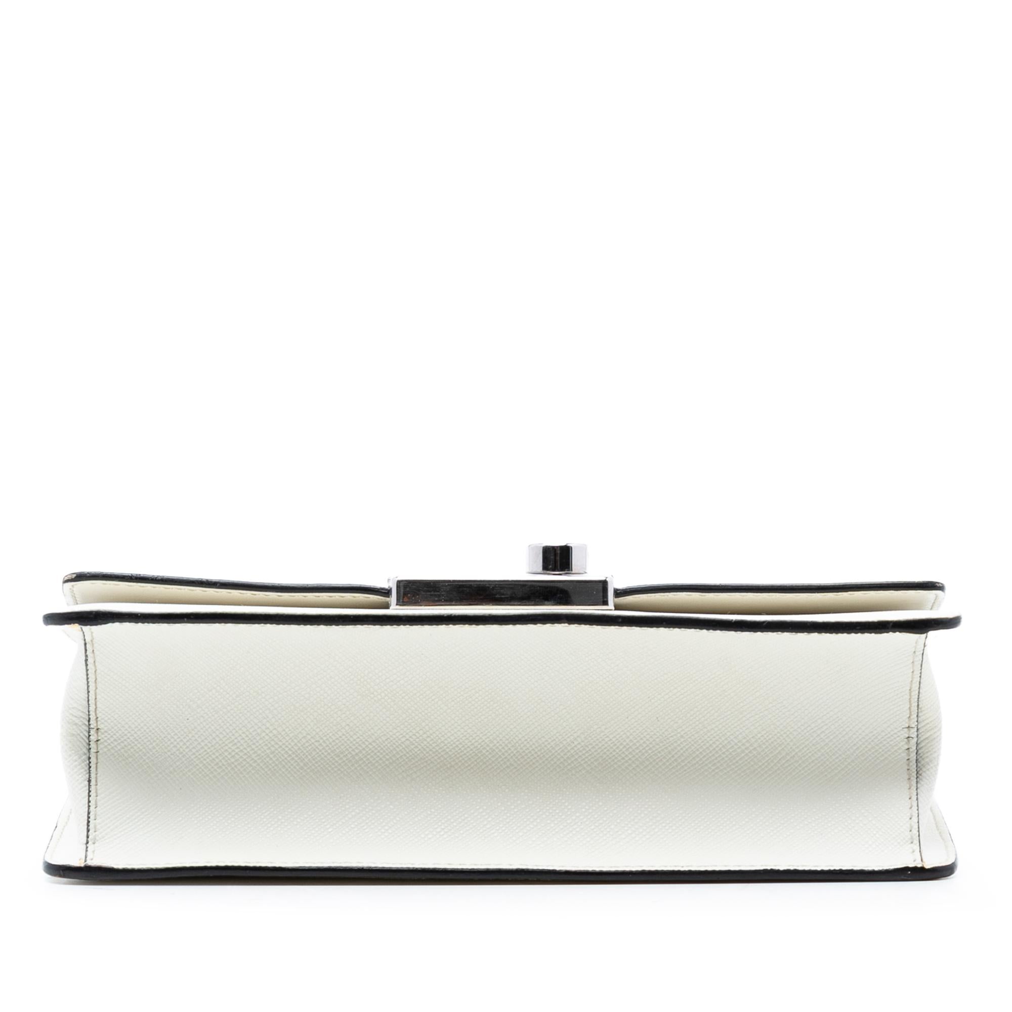 Prada Small Saffiano Sound Lock Chain Crossbody