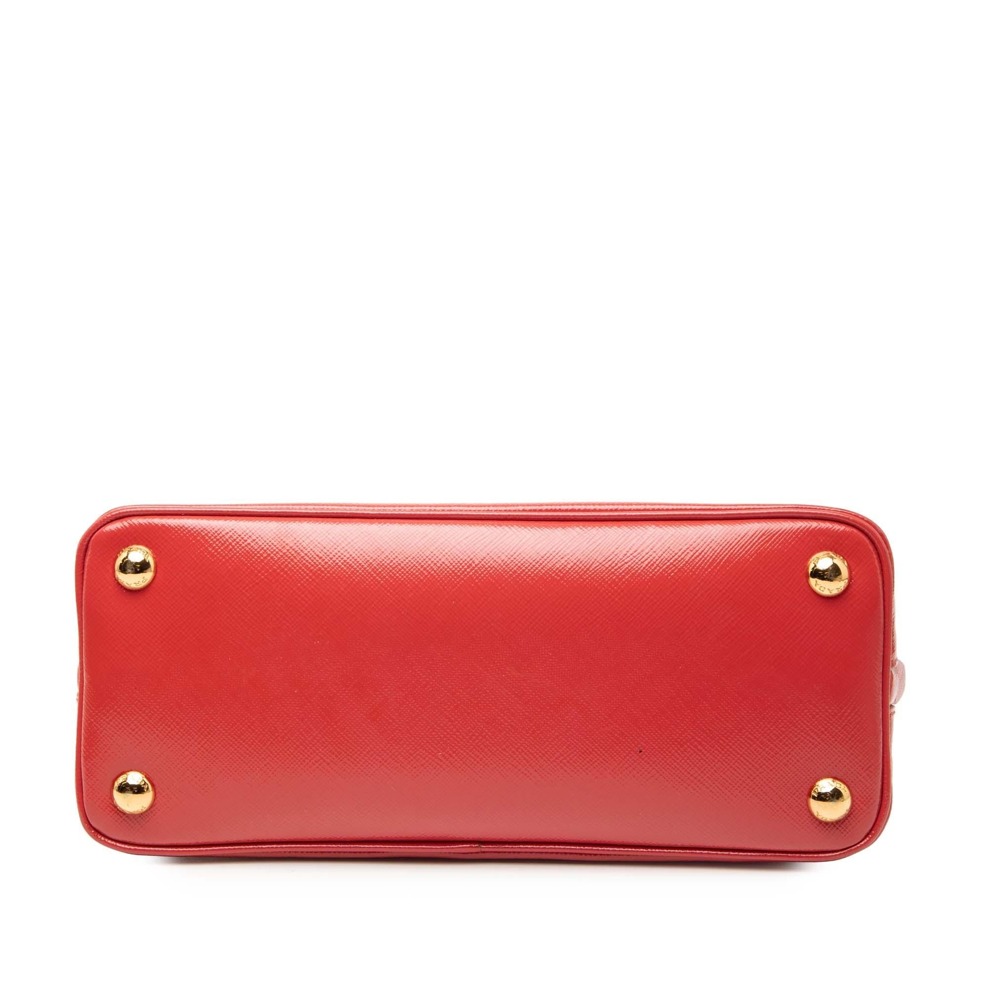 Prada Small Saffiano Vernice Promenade Satchel