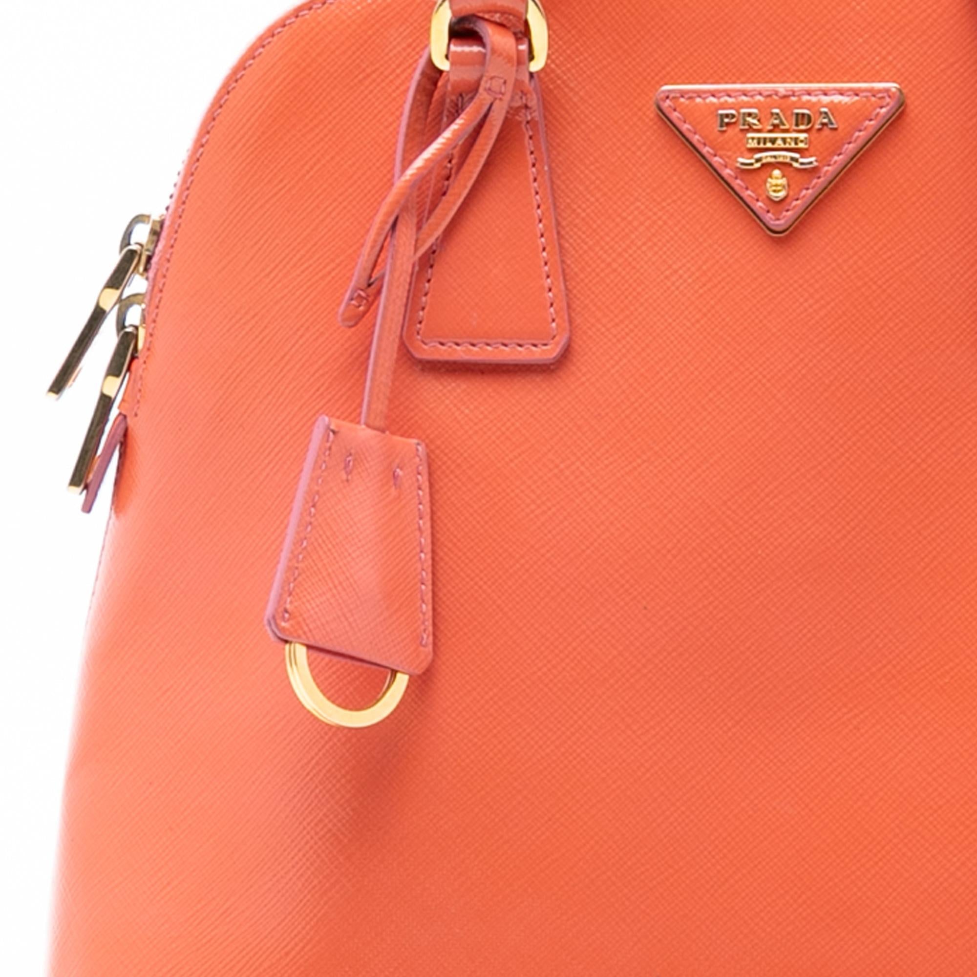 Prada Small Saffiano Vernice Promenade Satchel