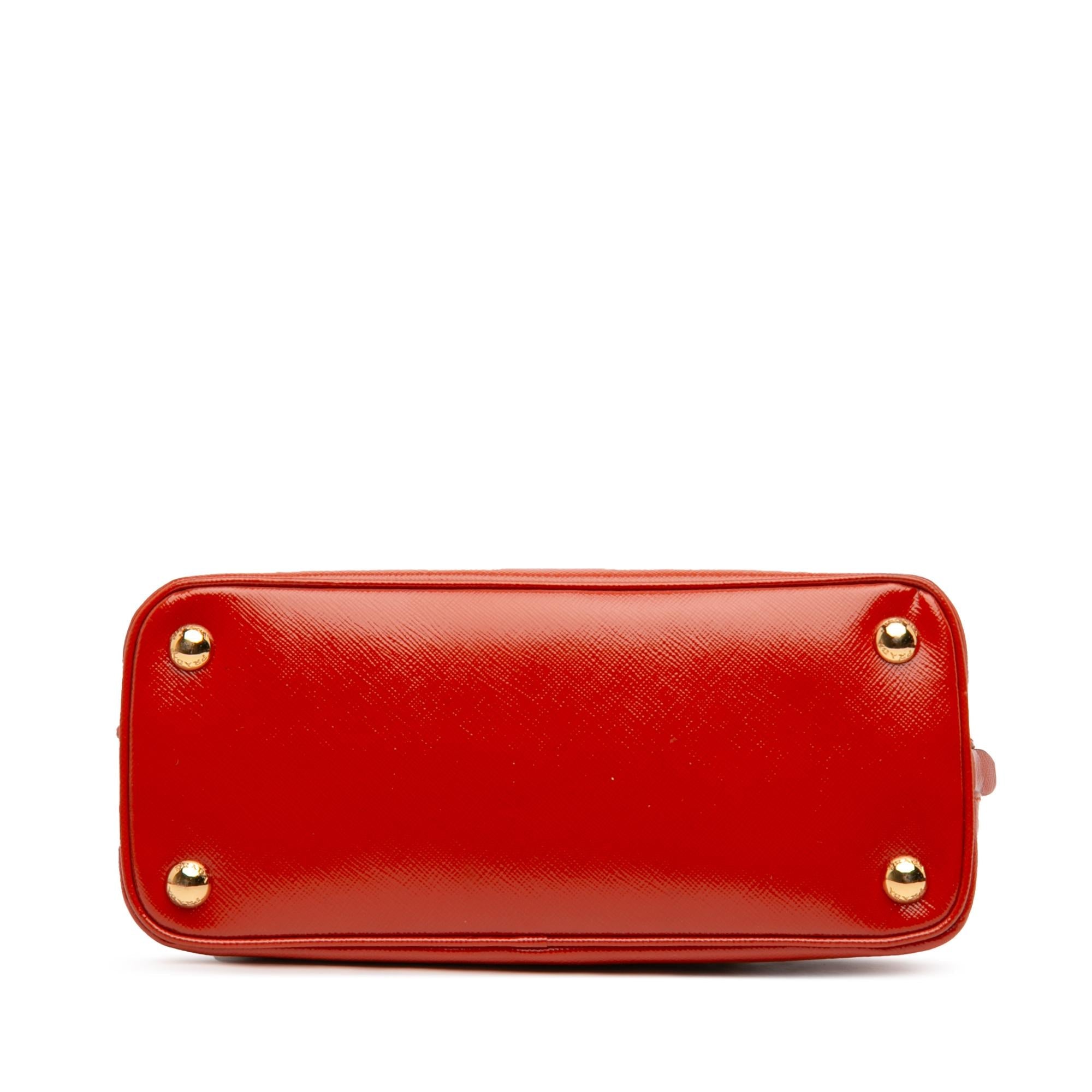 Prada Small Saffiano Vernice Promenade Satchel