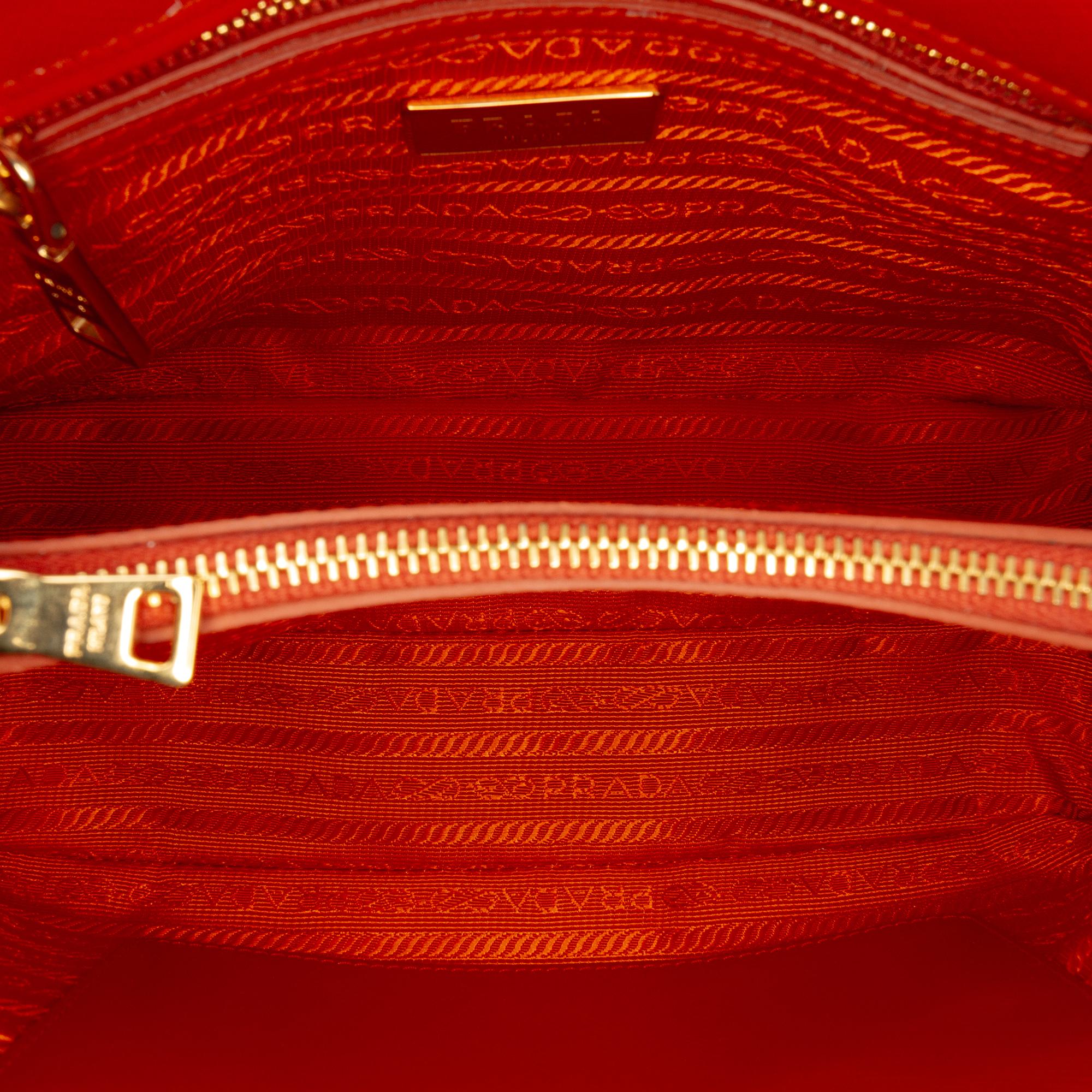 Prada Small Saffiano Vernice Promenade Satchel